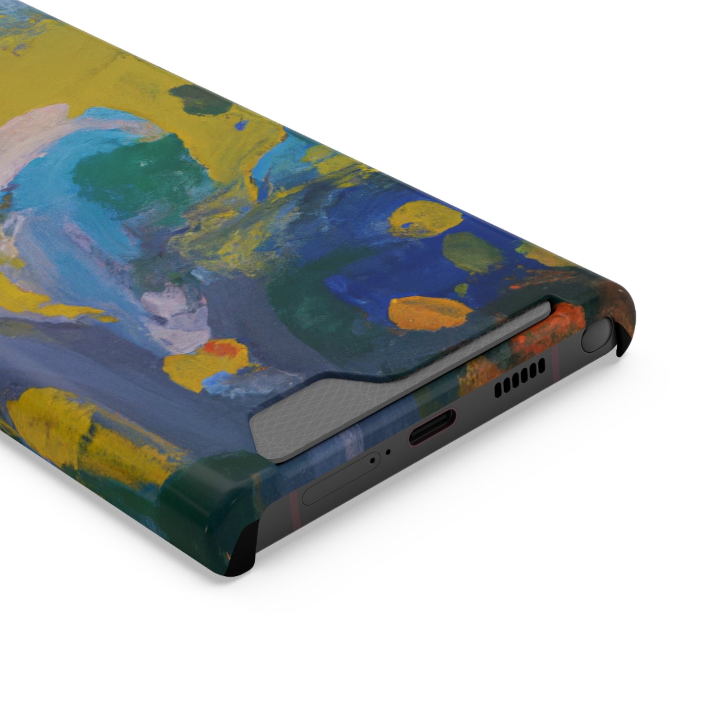 iPhone 13 and Samsung S21, S22 Cases with Card Holder Ft. Abstract Scoop