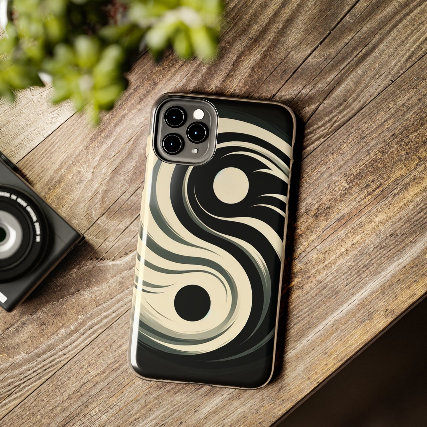 ToughDrop Apple iPhone Case Ft. Monotone Yin Yang