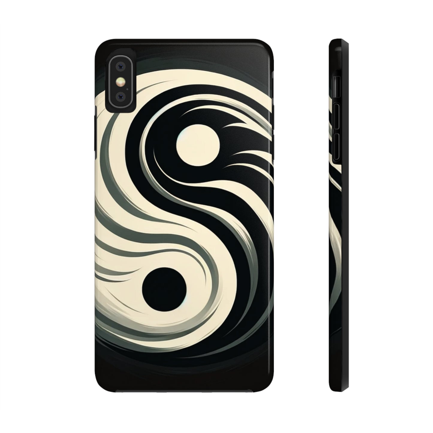 ToughDrop Apple iPhone Case Ft. Monotone Yin Yang