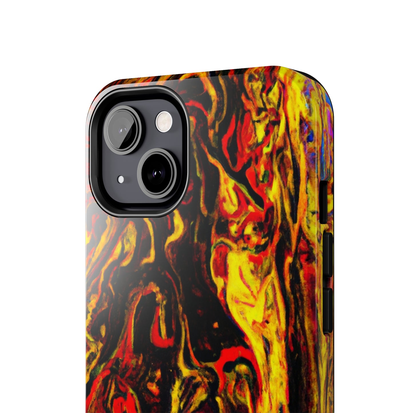 Tough Apple iPhone Case Ft. Abstract Black and Yellow