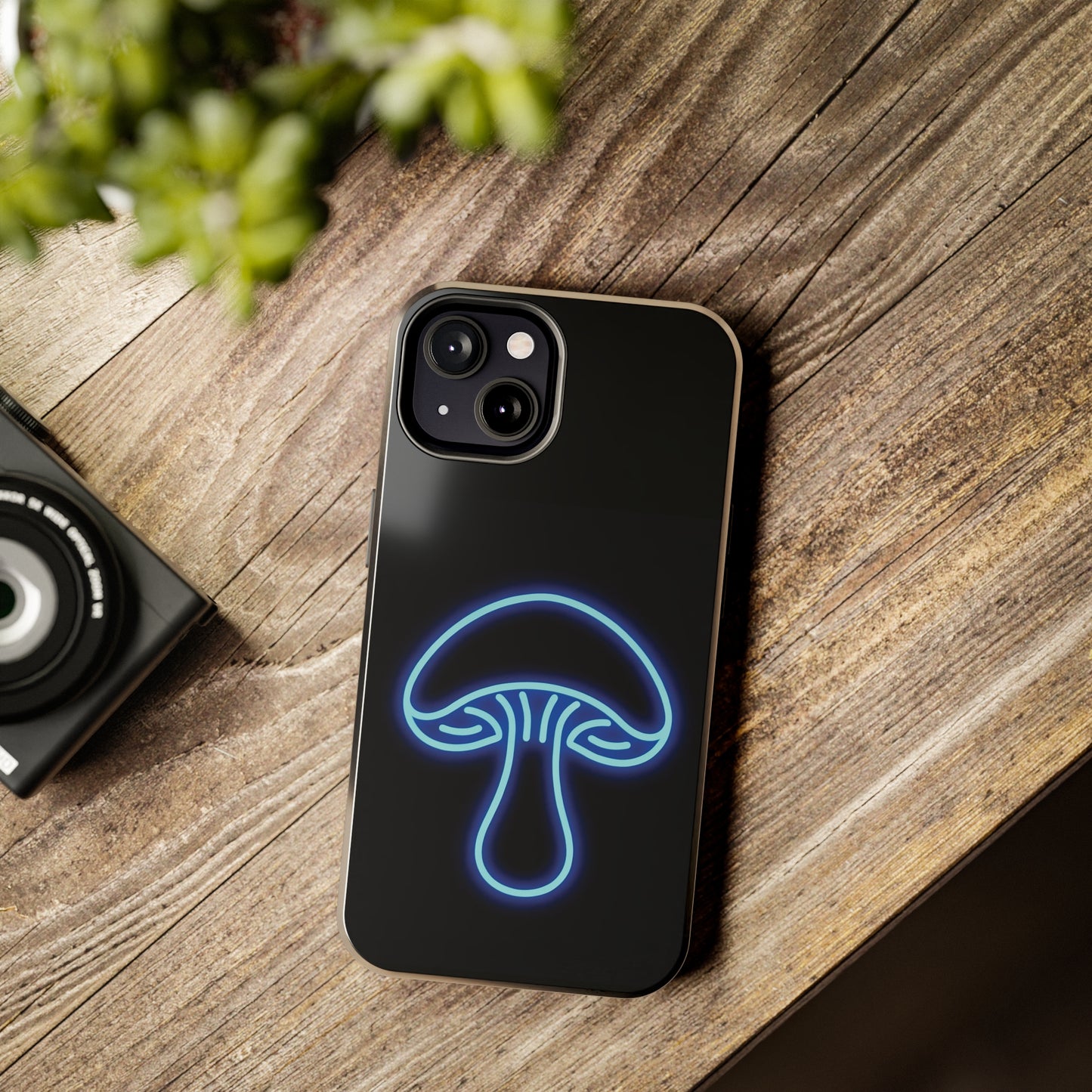 ToughDrop Apple iPhone Case Ft. Neon Blue Shroom