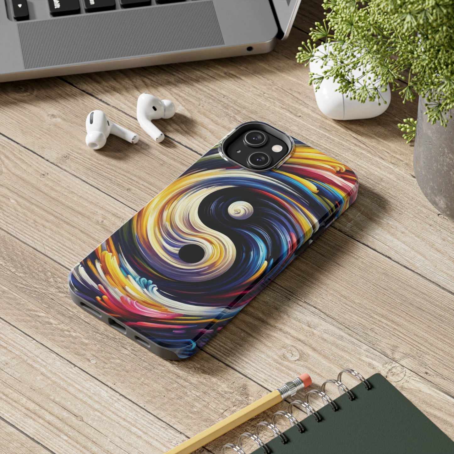 ToughDrop Apple iPhone Case Ft. Abstract Yin Yang