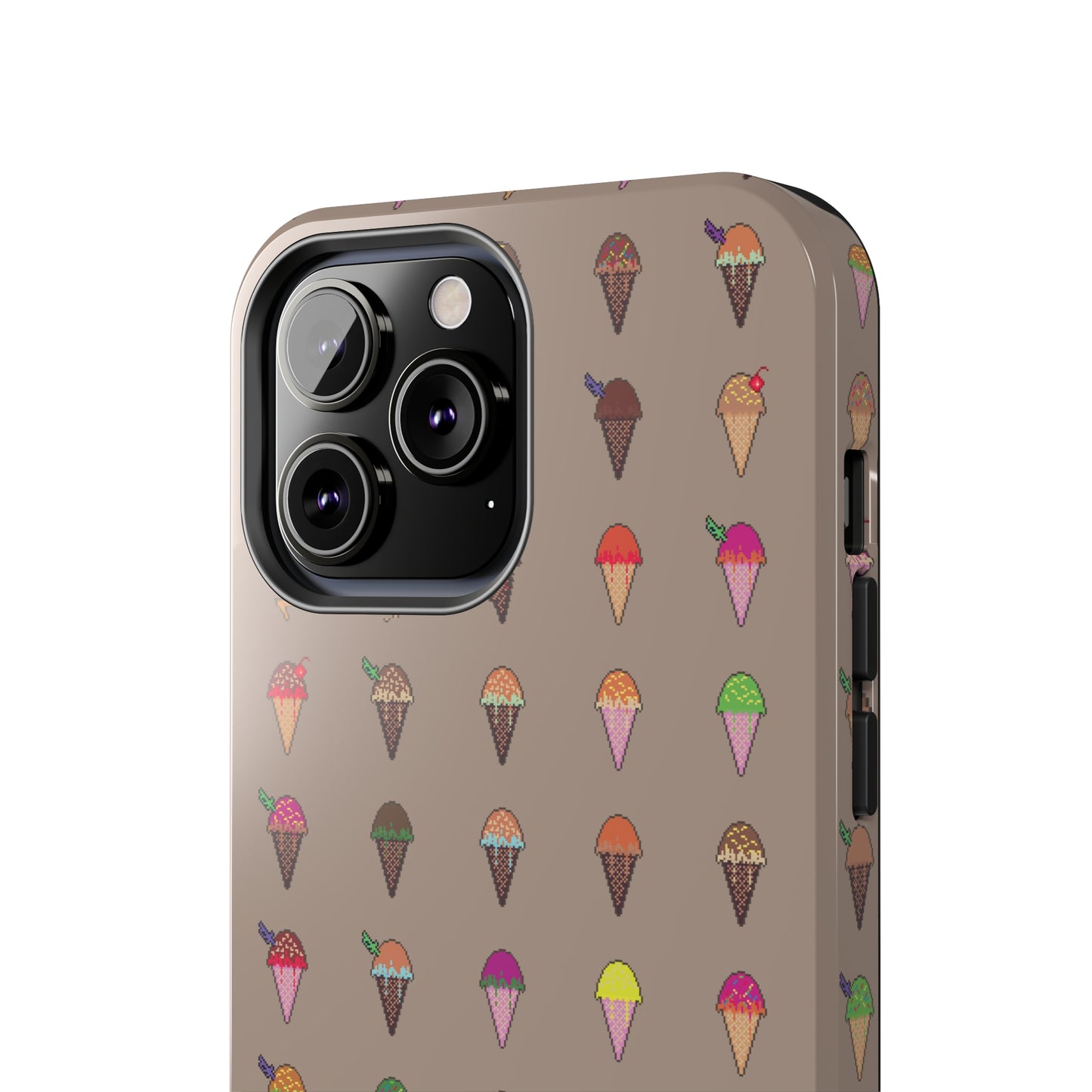 Tough Apple iPhone Case Ft. Pixel Ice Cream Cones