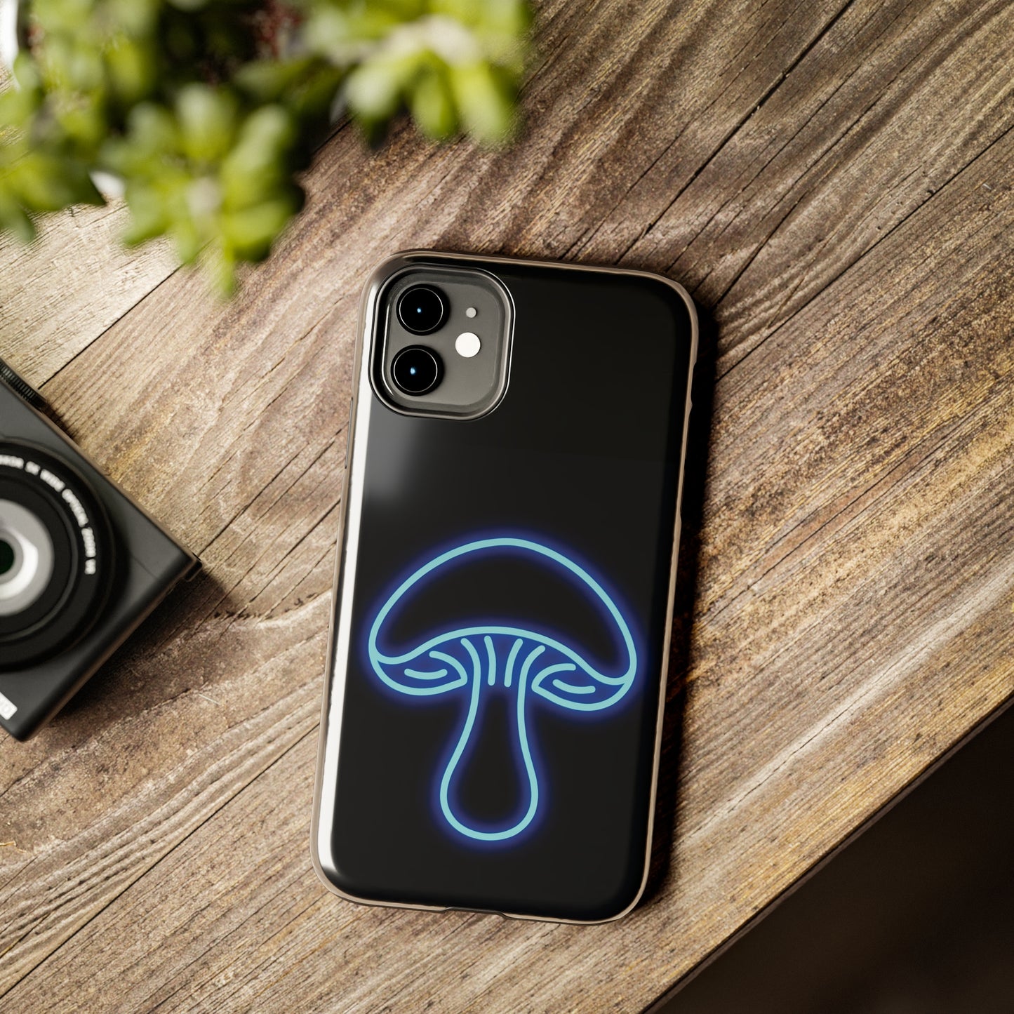 ToughDrop Apple iPhone Case Ft. Neon Blue Shroom