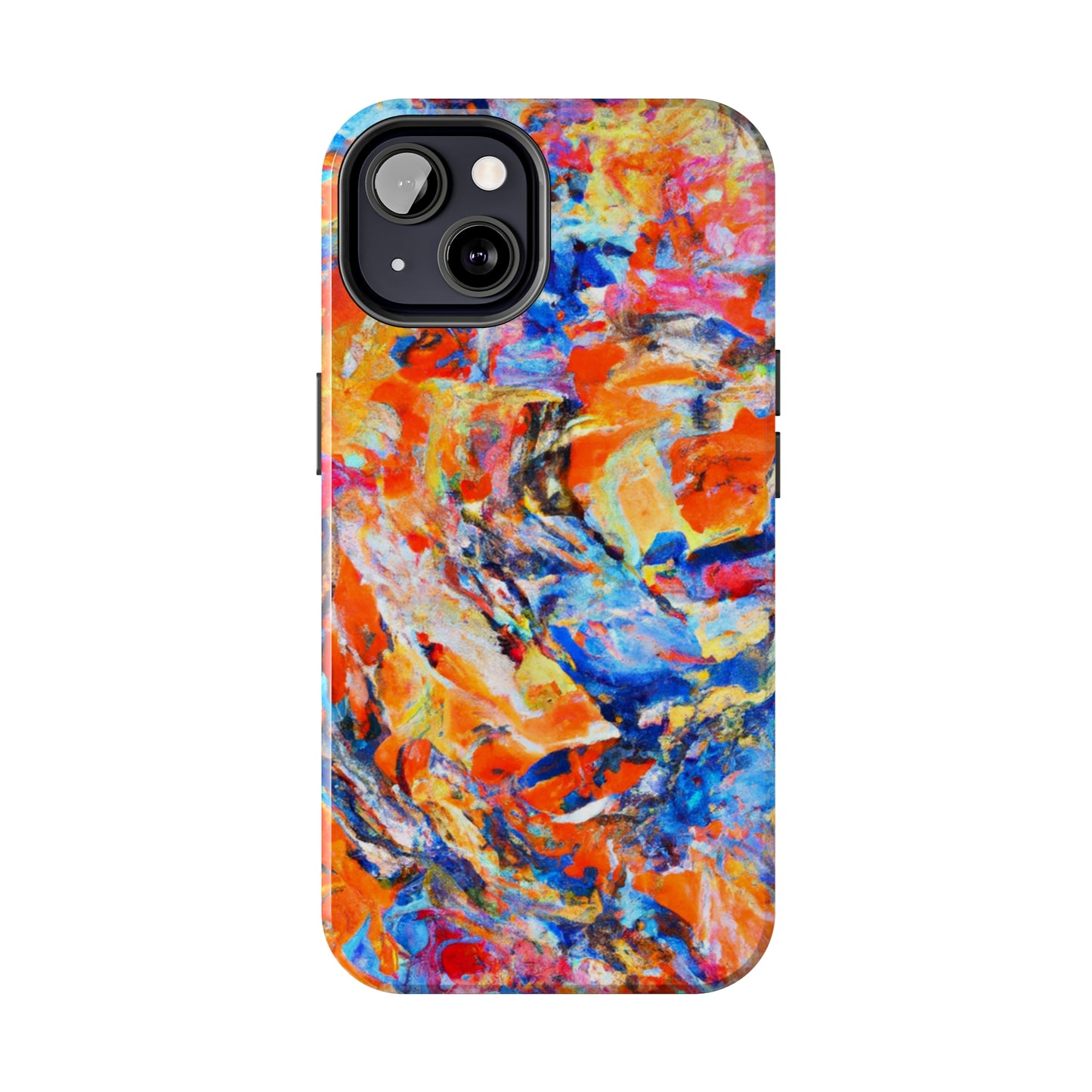Tough Apple iPhone Case Ft. Abstract Blue and Orange
