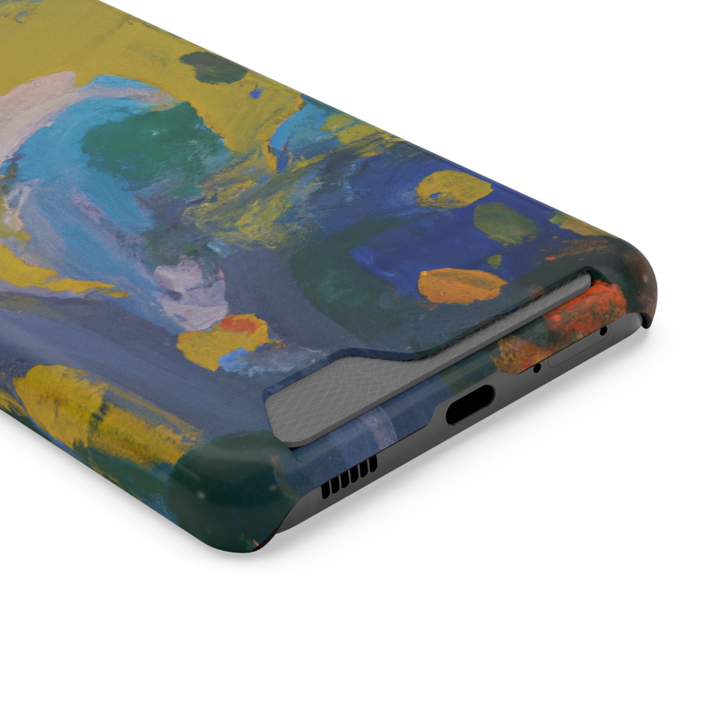 iPhone 13 and Samsung S21, S22 Cases with Card Holder Ft. Abstract Scoop