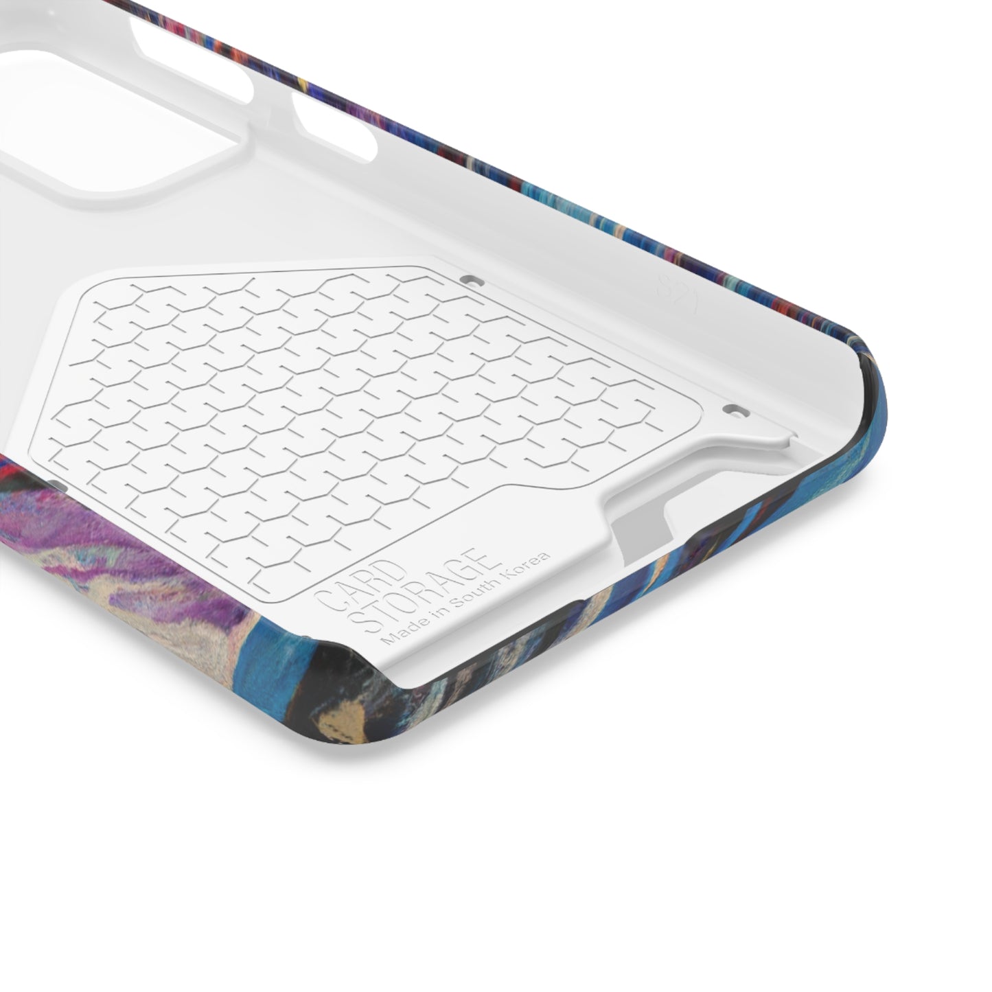 iPhone 13 and Samsung S21, S22 Cases with Card Holder Ft. Abstract Vortex