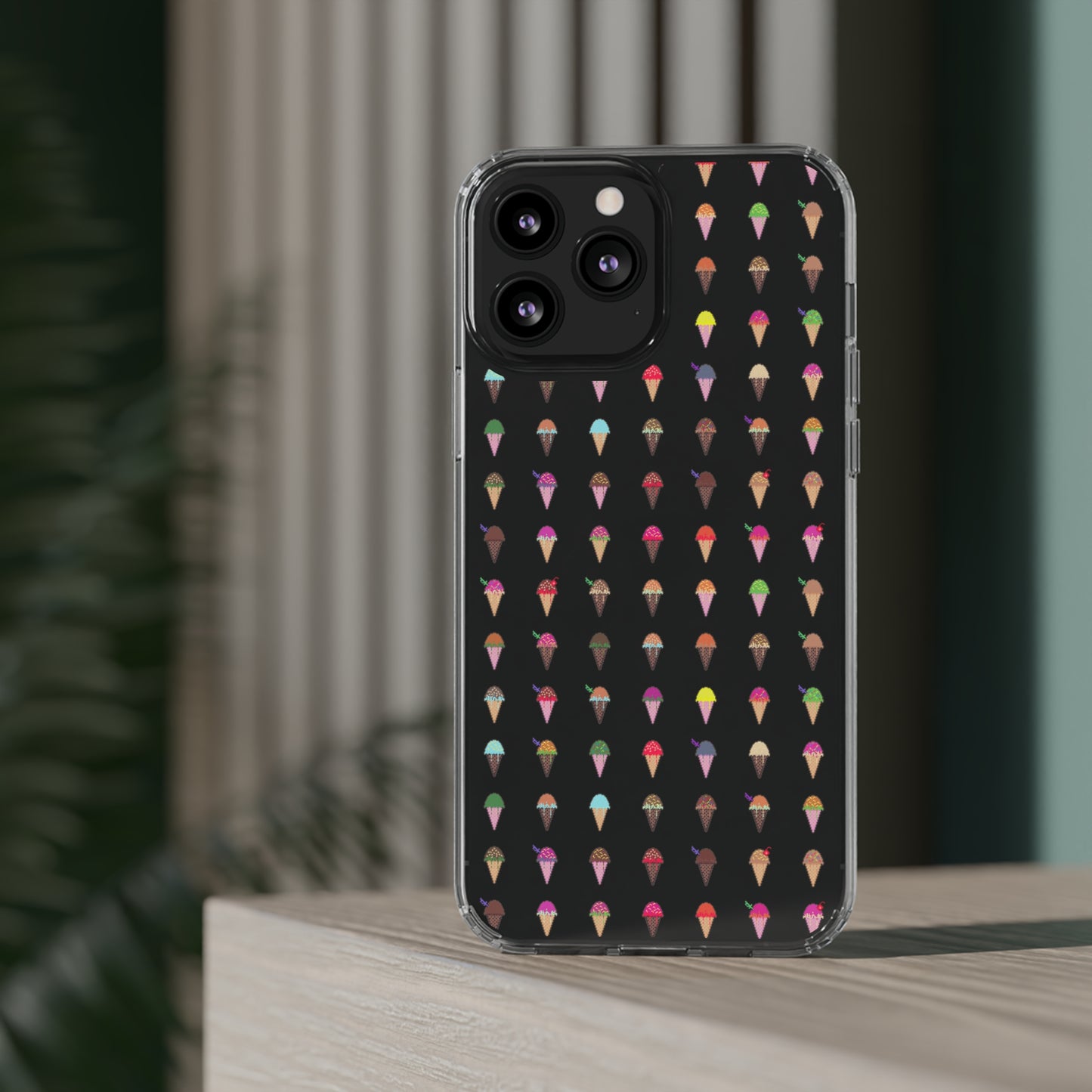 Clear Hard Case for iPhone 1-14 and Samsung S21-S22, Featuring Pixel Cones