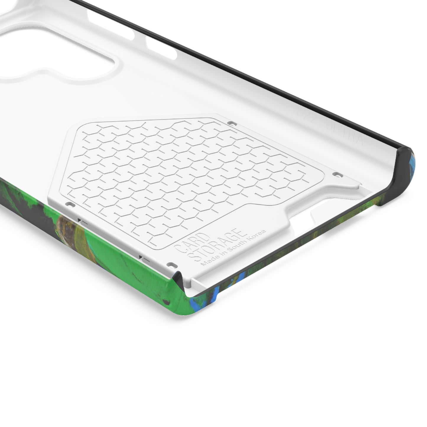iPhone 13 and Samsung S21, S22 Cases with Card Holder Ft. Abstract River