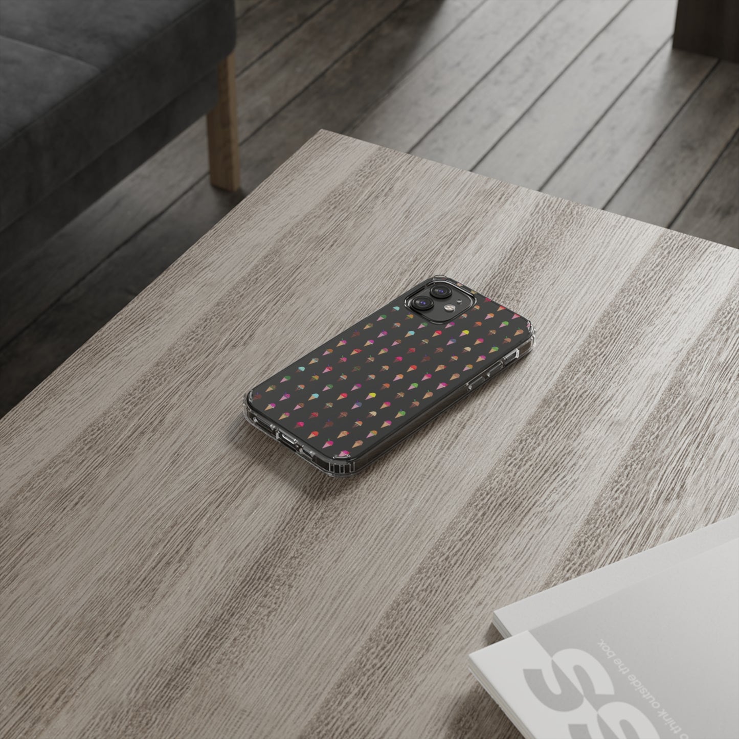 Clear Hard Case for iPhone 1-14 and Samsung S21-S22, Featuring Pixel Cones