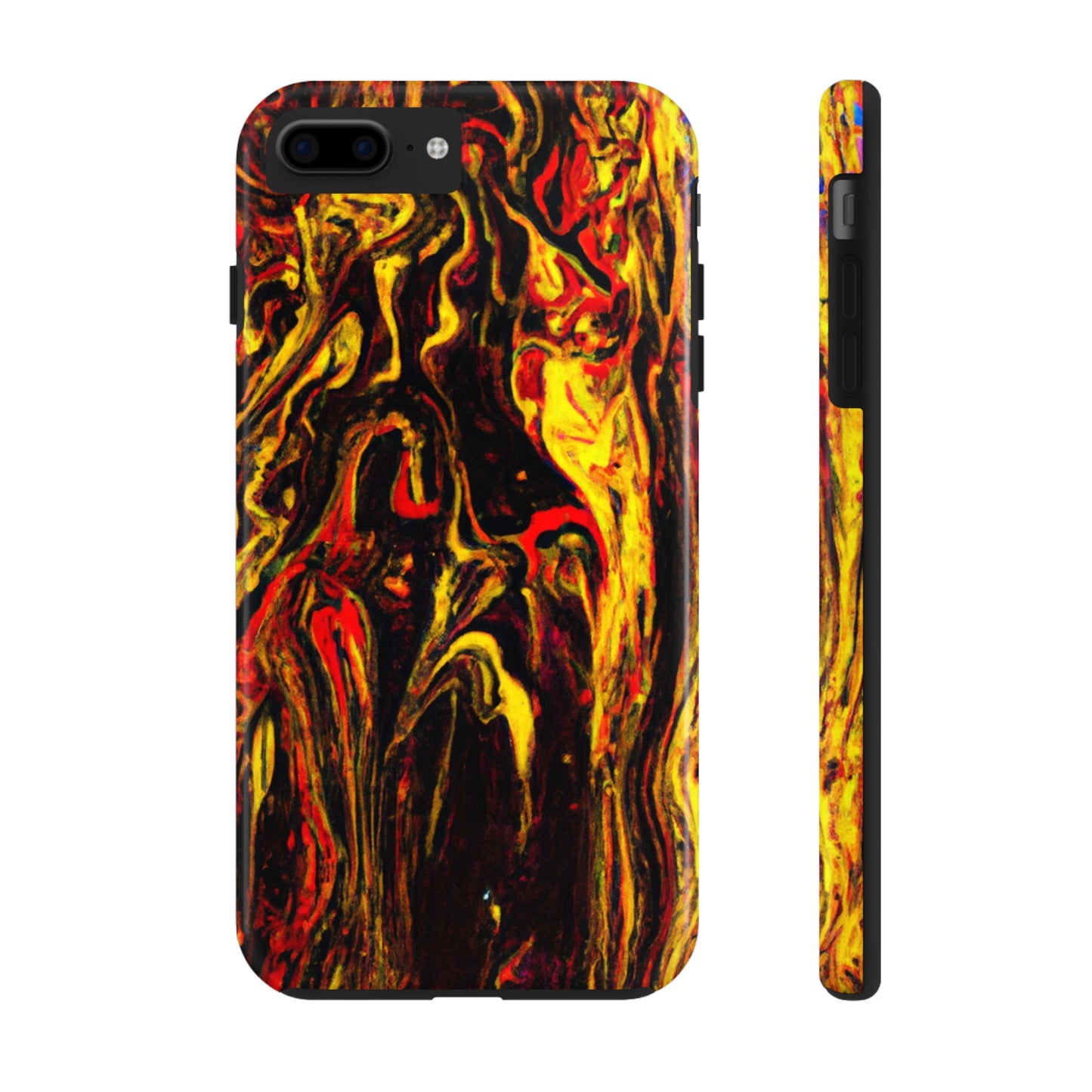 Tough Apple iPhone Case Ft. Abstract Black and Yellow
