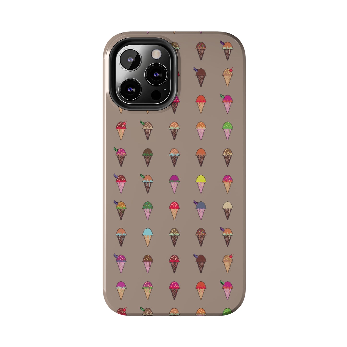 Tough Apple iPhone Case Ft. Pixel Ice Cream Cones