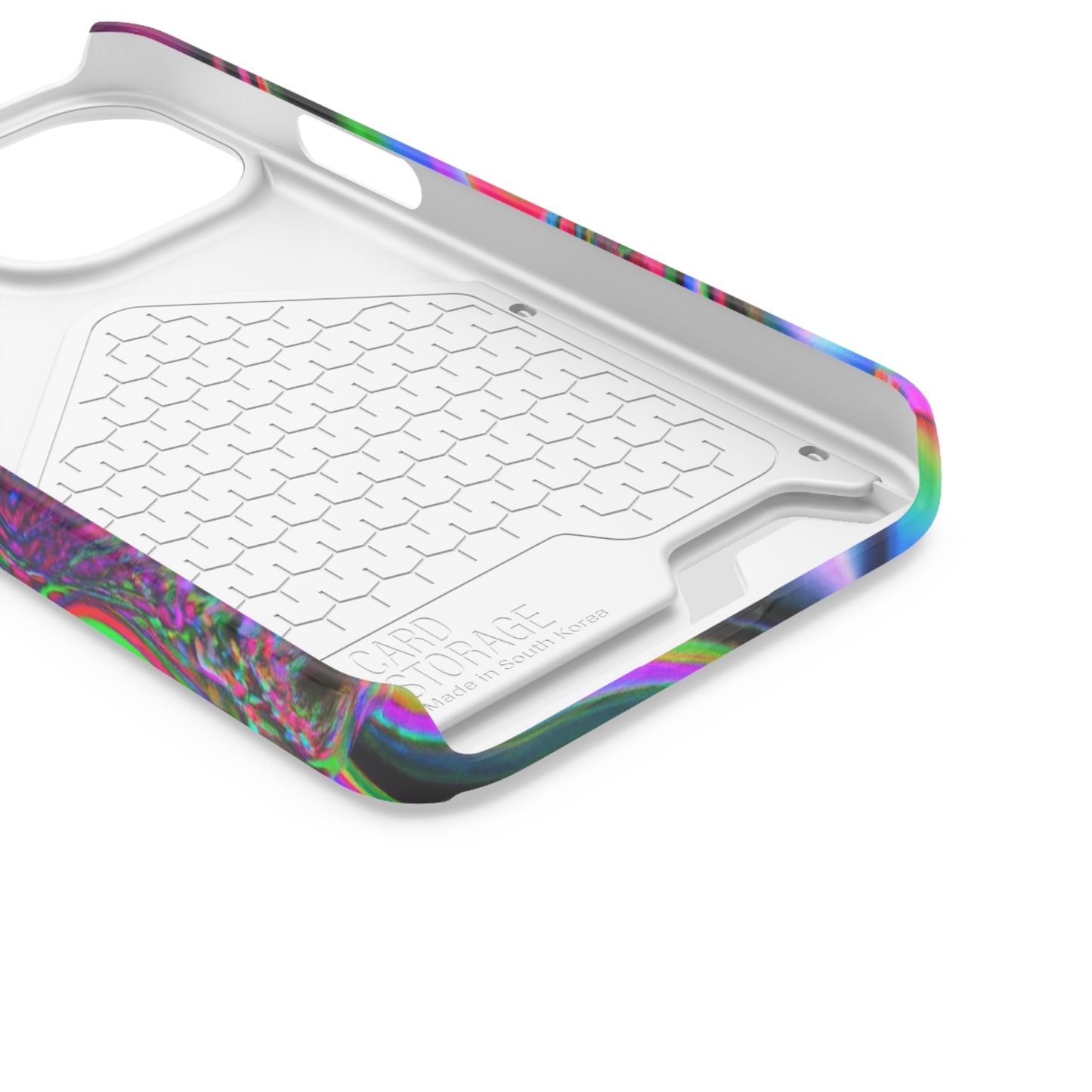 iPhone 13 and Samsung S21, S22 Cases with Card Holder Ft. Abstract Time