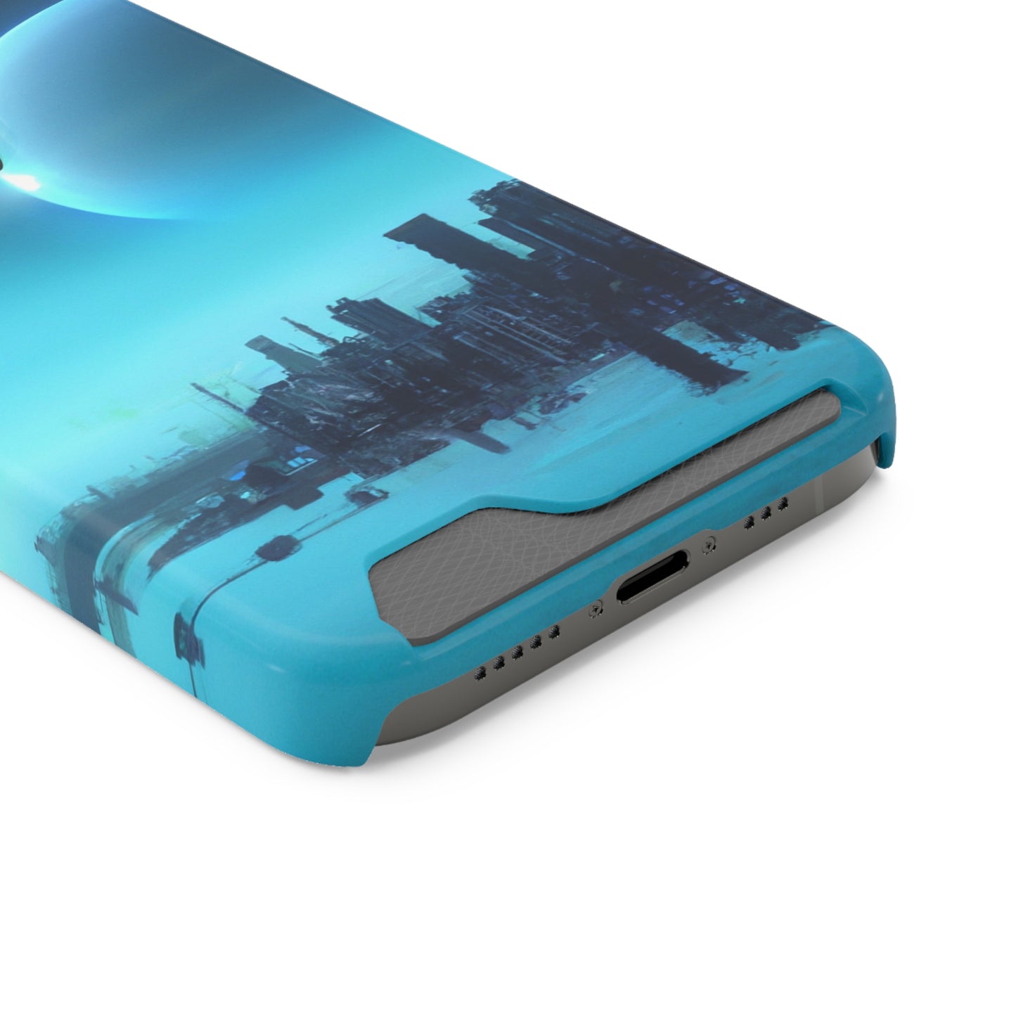 iPhone 13 and Samsung S21, S22 Cases with Card Holder Ft. Alien City