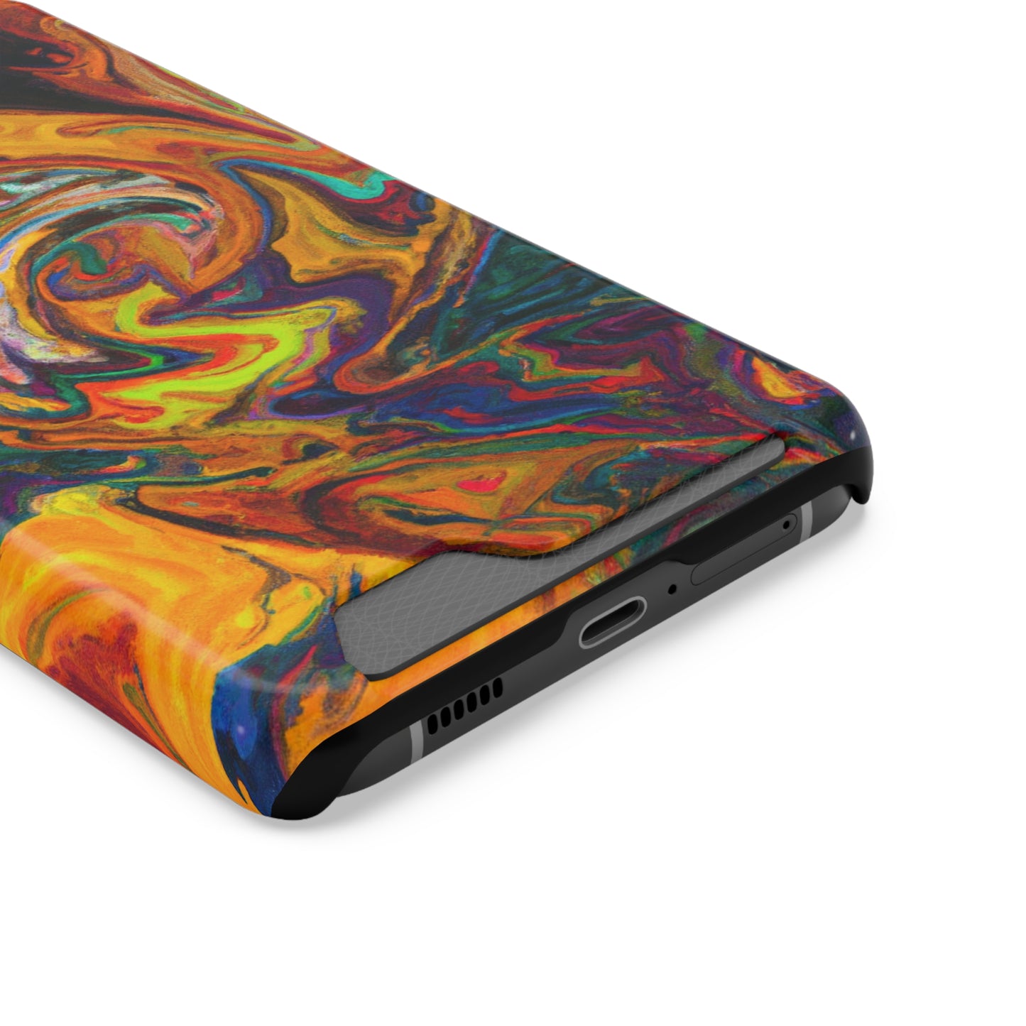 iPhone and Samsung Cases with Card Holder Ft. Abstract Spin