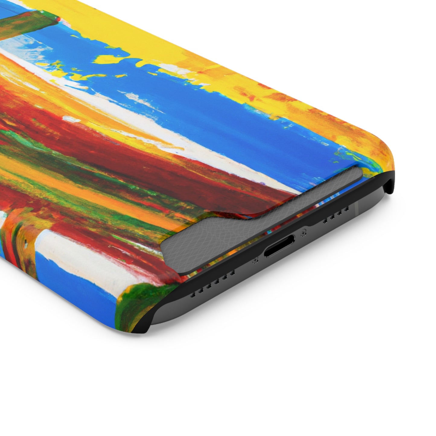 iPhone and Samsung Cases with Card Holder Ft. Abstract Boat