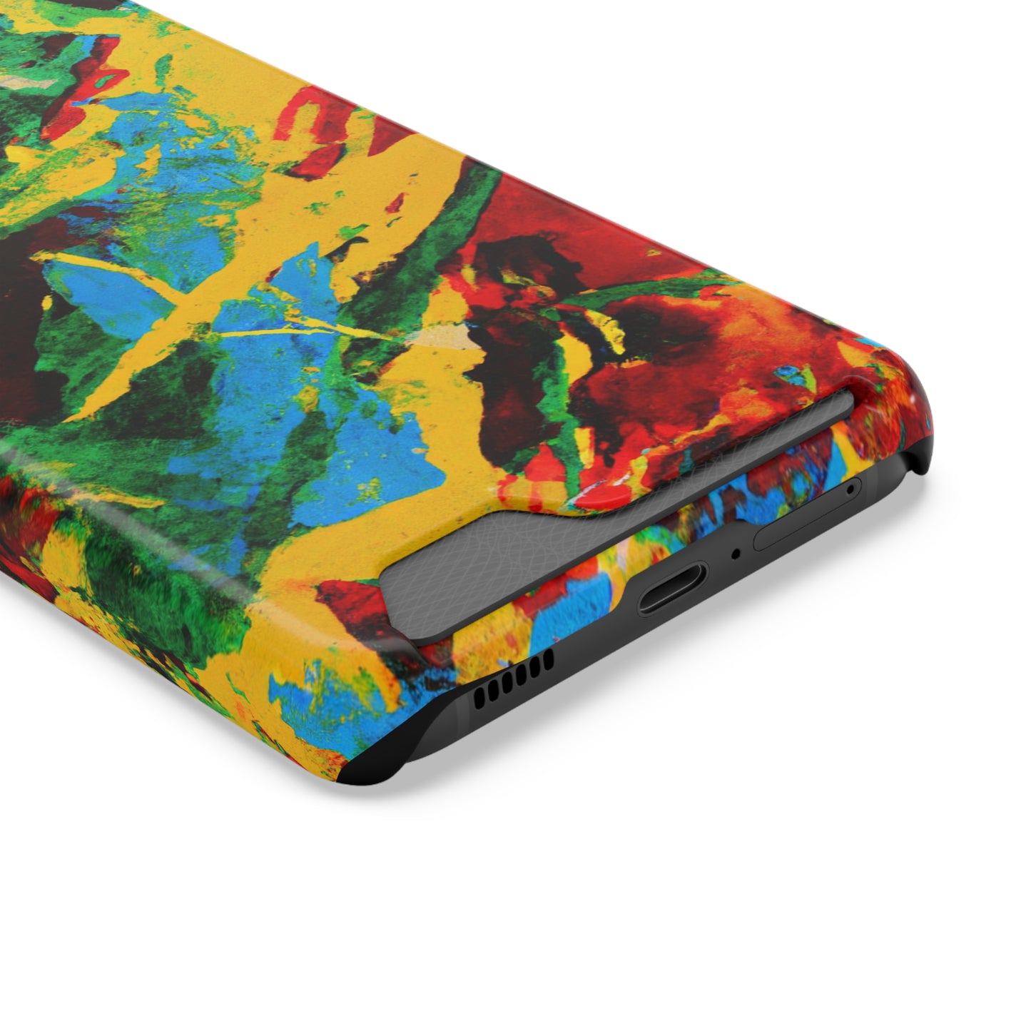 iPhone and Samsung Cases with Card Holder Ft. Abstract Tropical