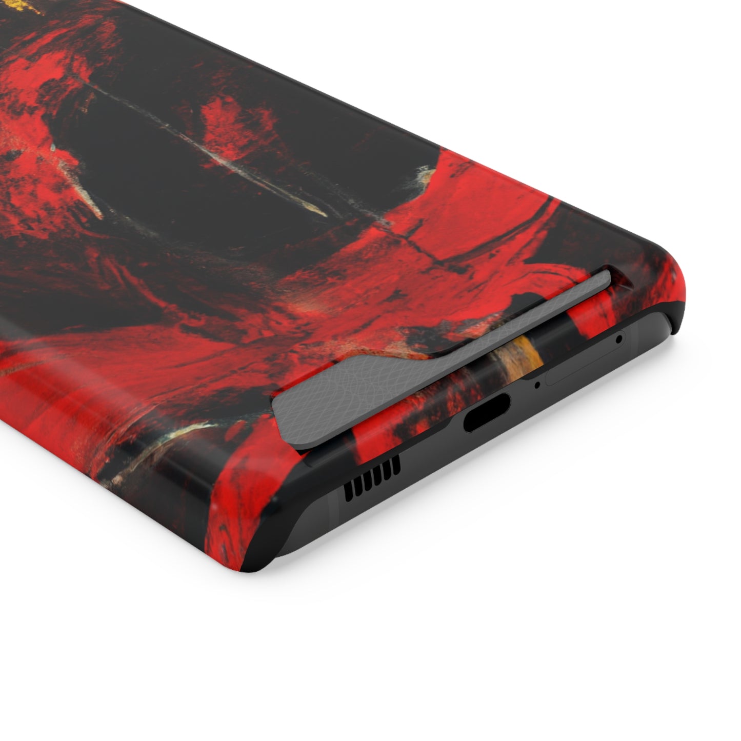 iPhone 13 and Samsung S21, S22 Cases with Card Holder Ft. Abstract Zero