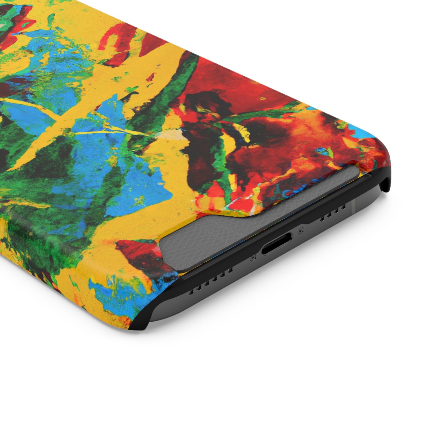 iPhone and Samsung Cases with Card Holder Ft. Abstract Tropical
