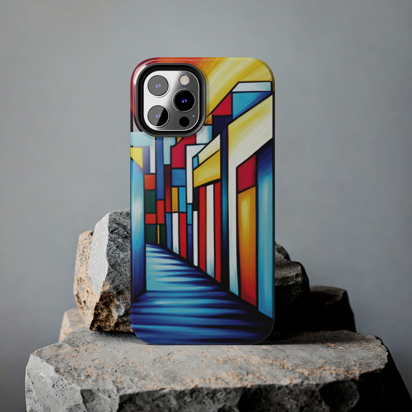 ToughDrop Apple iPhone Case Ft. Colorful Geometric Abstract Art