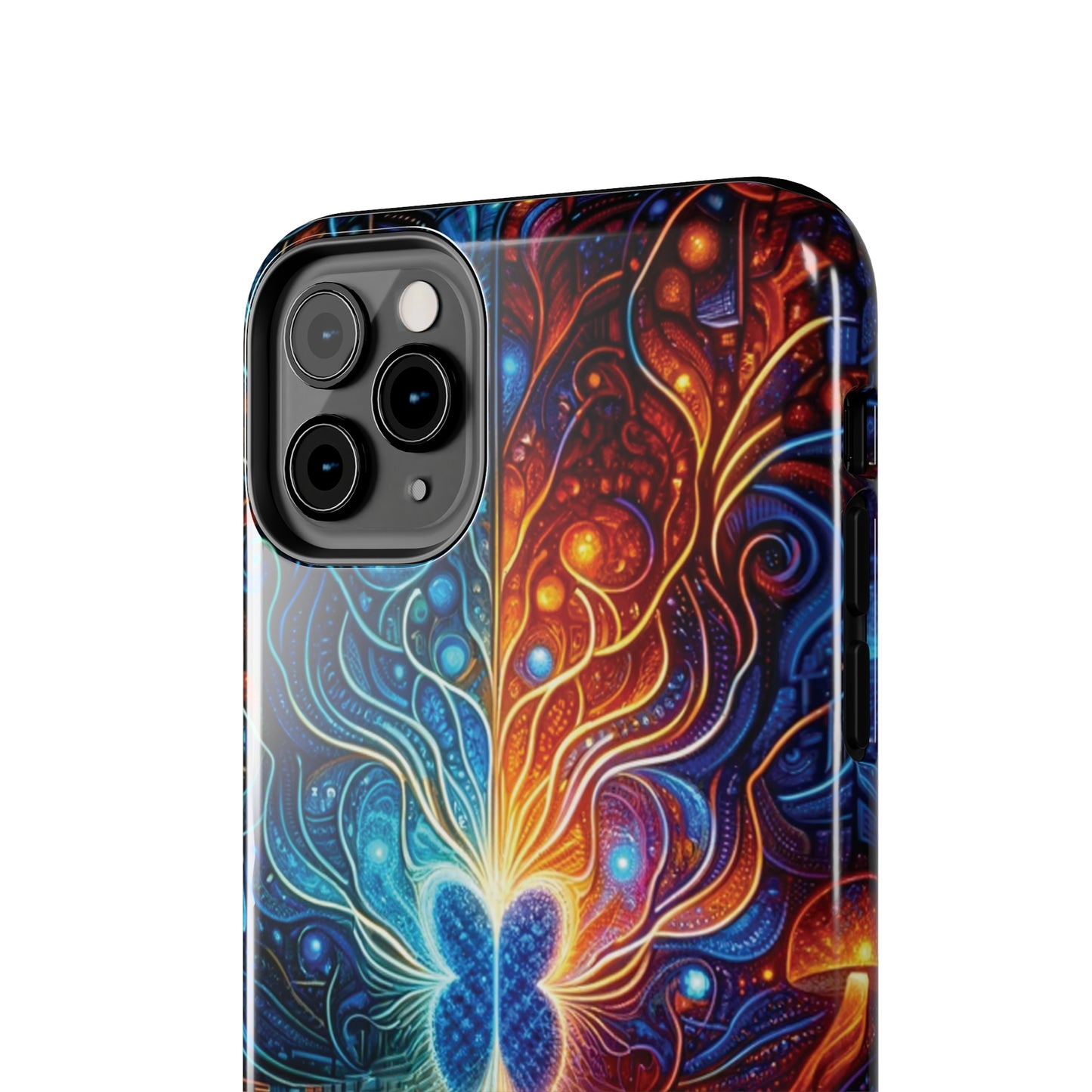 ToughDrop Apple iPhone Case Ft. Cyber Blue Butterfly