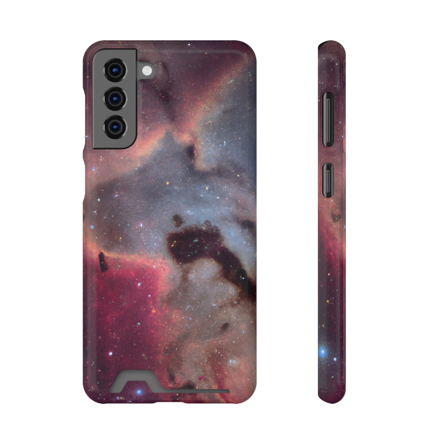 iPhone 13 and Samsung S21, S22 Cases with Card Holder Ft. Nebula