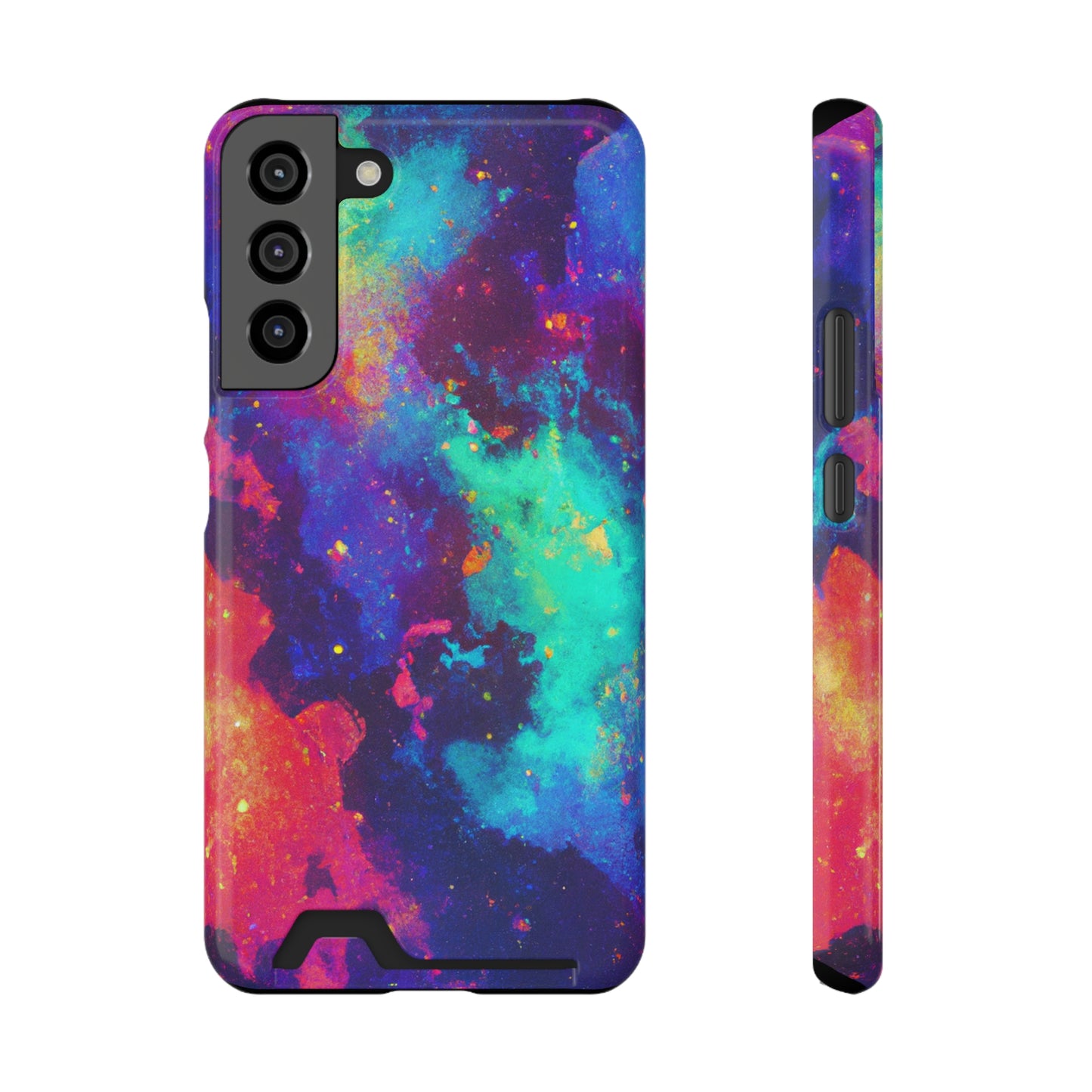 iPhone and Samsung Cases with Card Holder Ft. Abstract Space