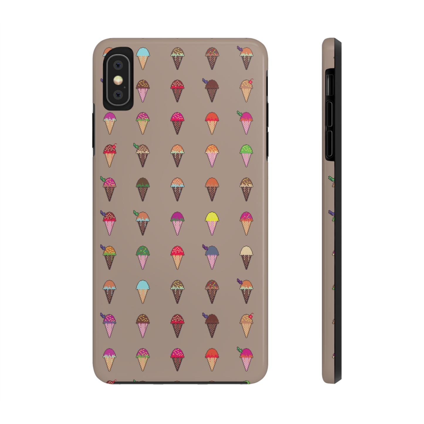 Tough Apple iPhone Case Ft. Pixel Ice Cream Cones