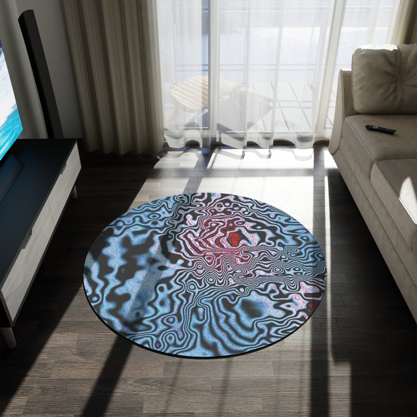 Malachite Opal Round Rug