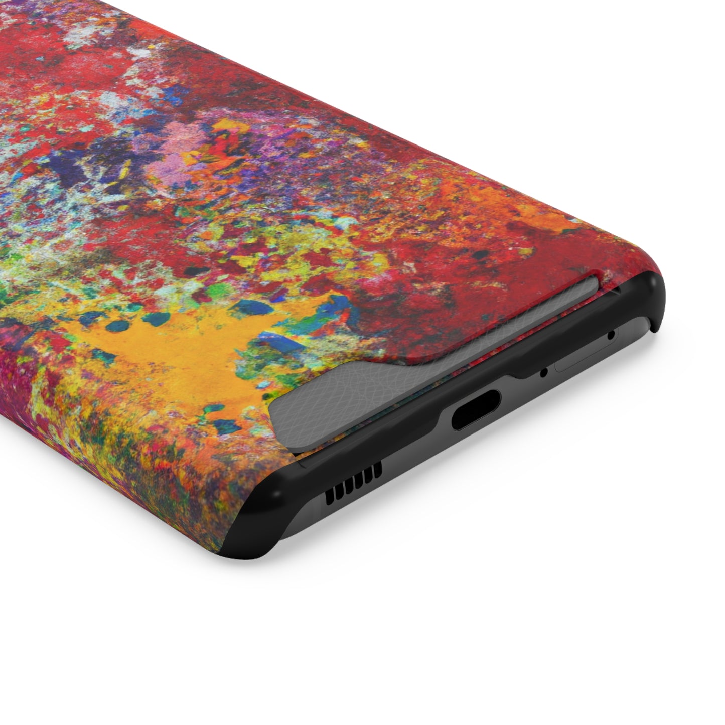 iPhone 13 and Samsung S21, S22 Cases with Card Holder Ft. Detailed Splats