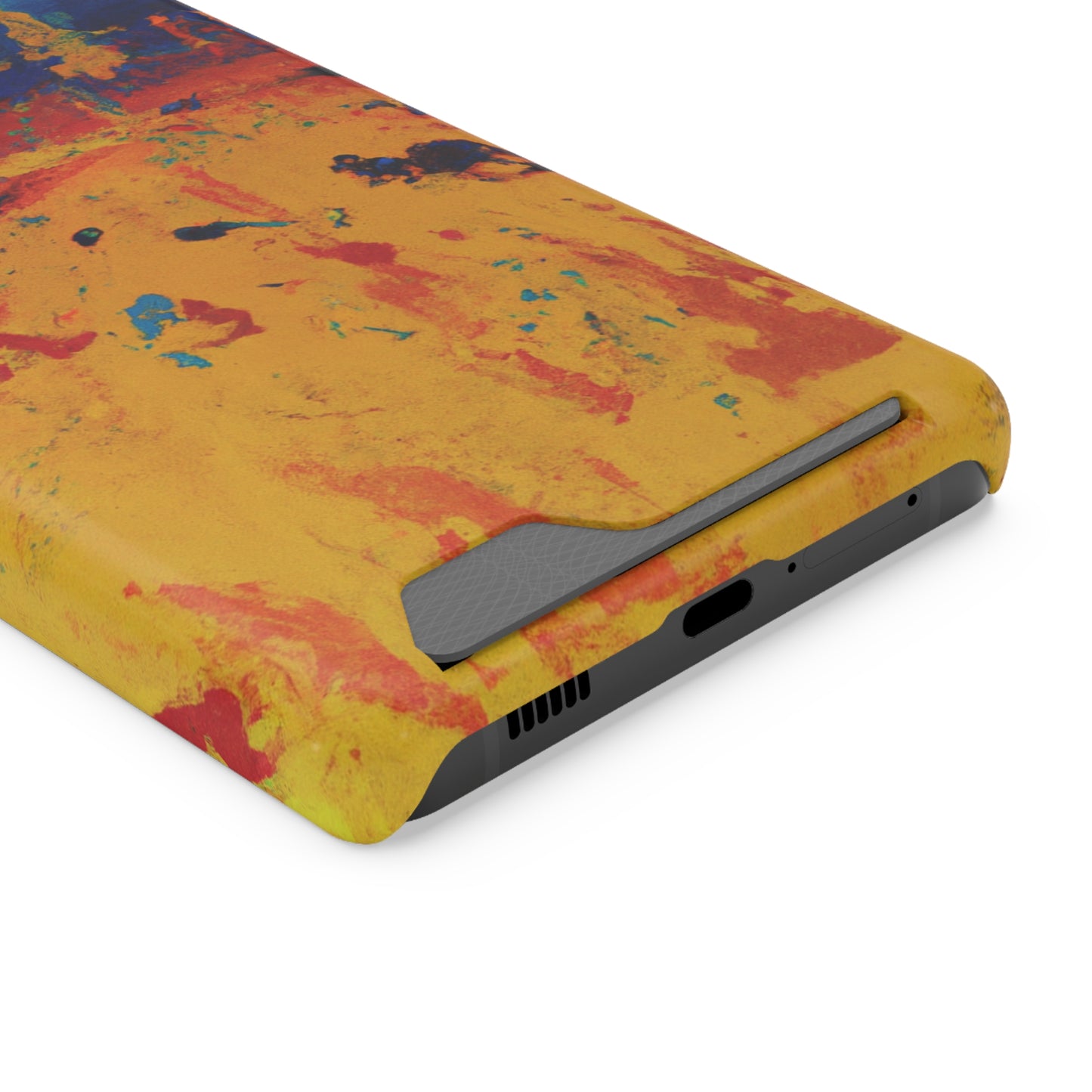 iPhone 13 and Samsung S21, S22 Cases with Card Holder Ft. Abstract Sun