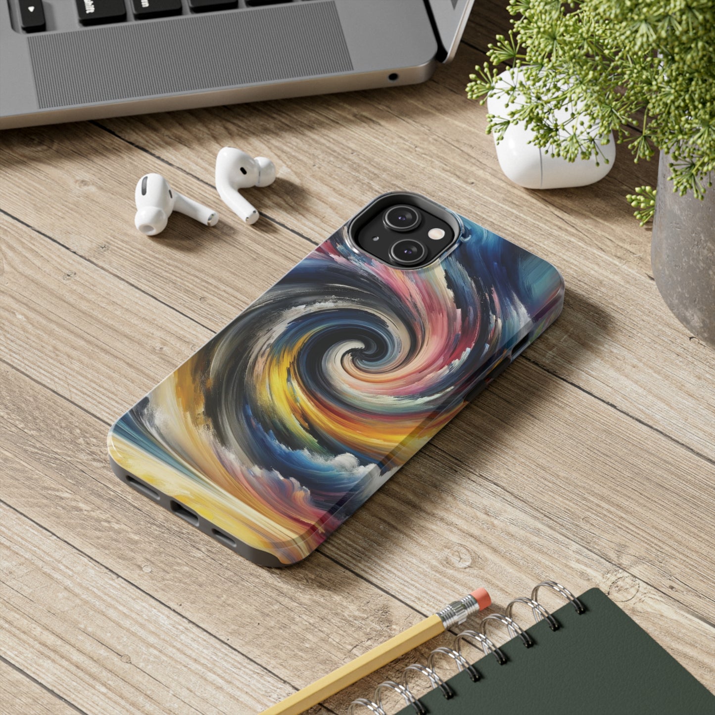 ToughDrop Apple iPhone Case Ft. Swirled Brush