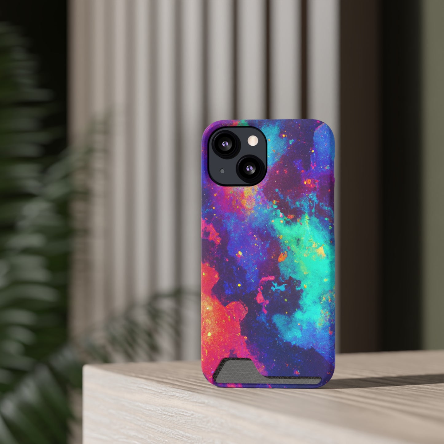 iPhone and Samsung Cases with Card Holder Ft. Abstract Space