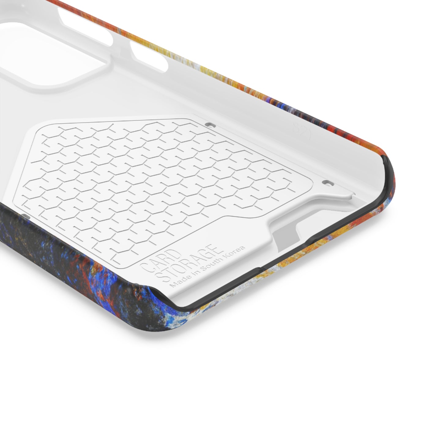 iPhone 13 and Samsung S21, S22 Cases with Card Holder Ft. Abstract Sand Wave