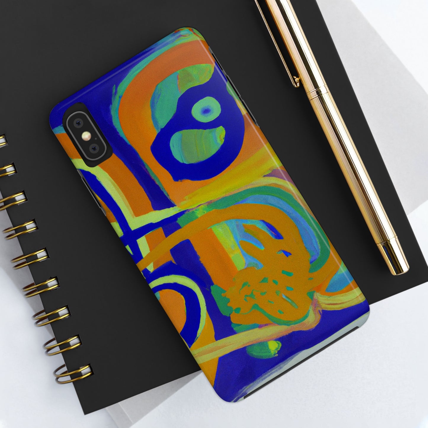 Tough Case-Mate iPhone Case Ft. Blue Orange Curves