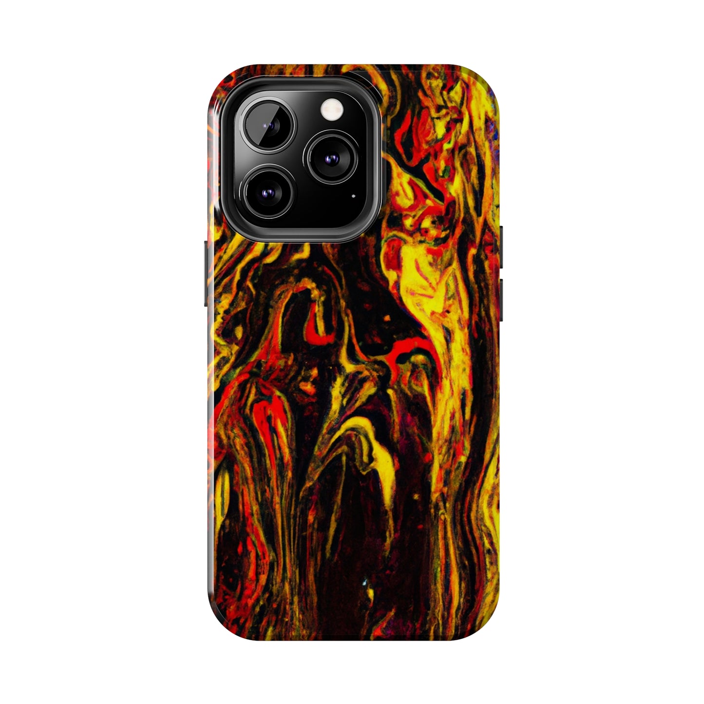 Tough Apple iPhone Case Ft. Abstract Black and Yellow