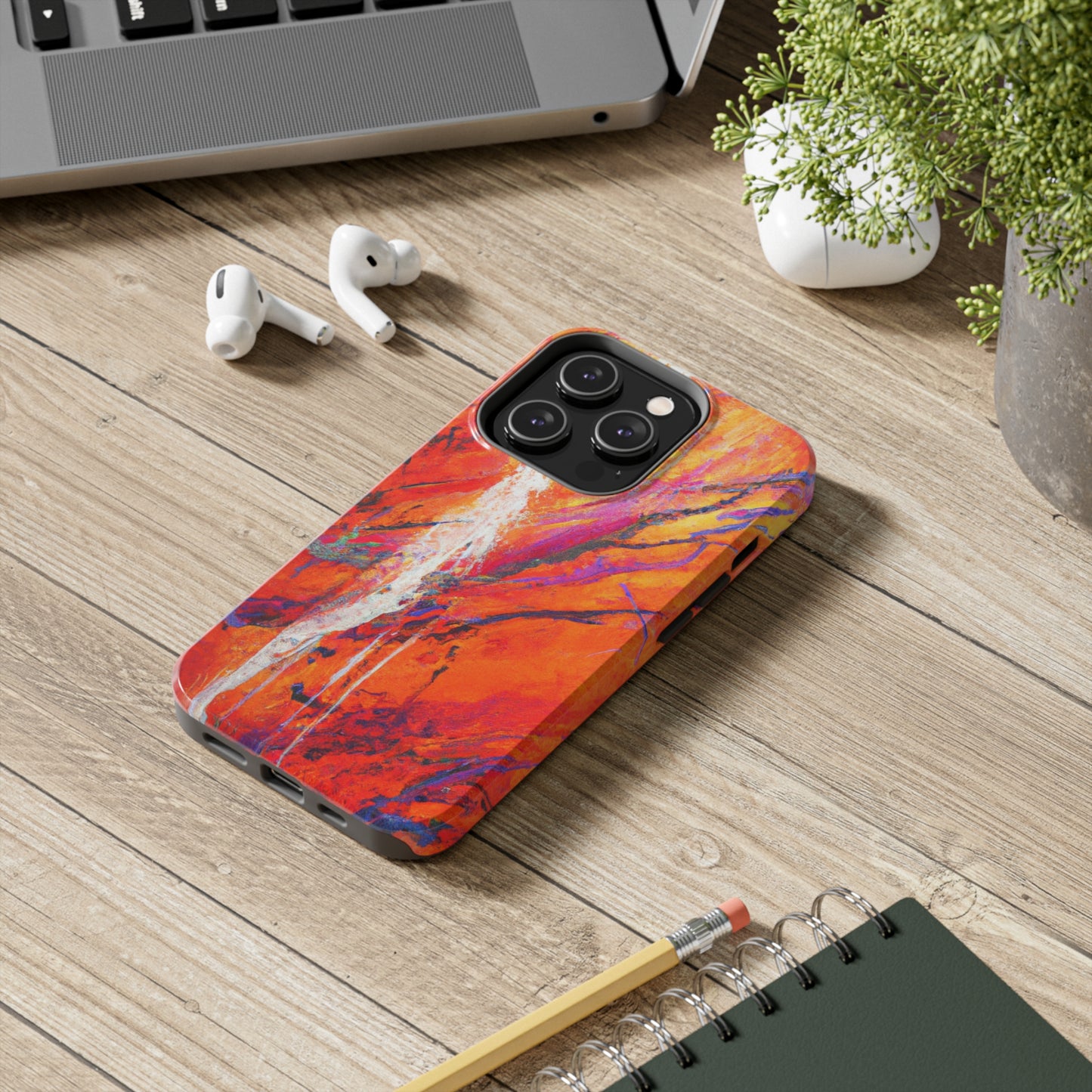 Tough Apple iPhone Cases Ft. Abstract Halloween Forest