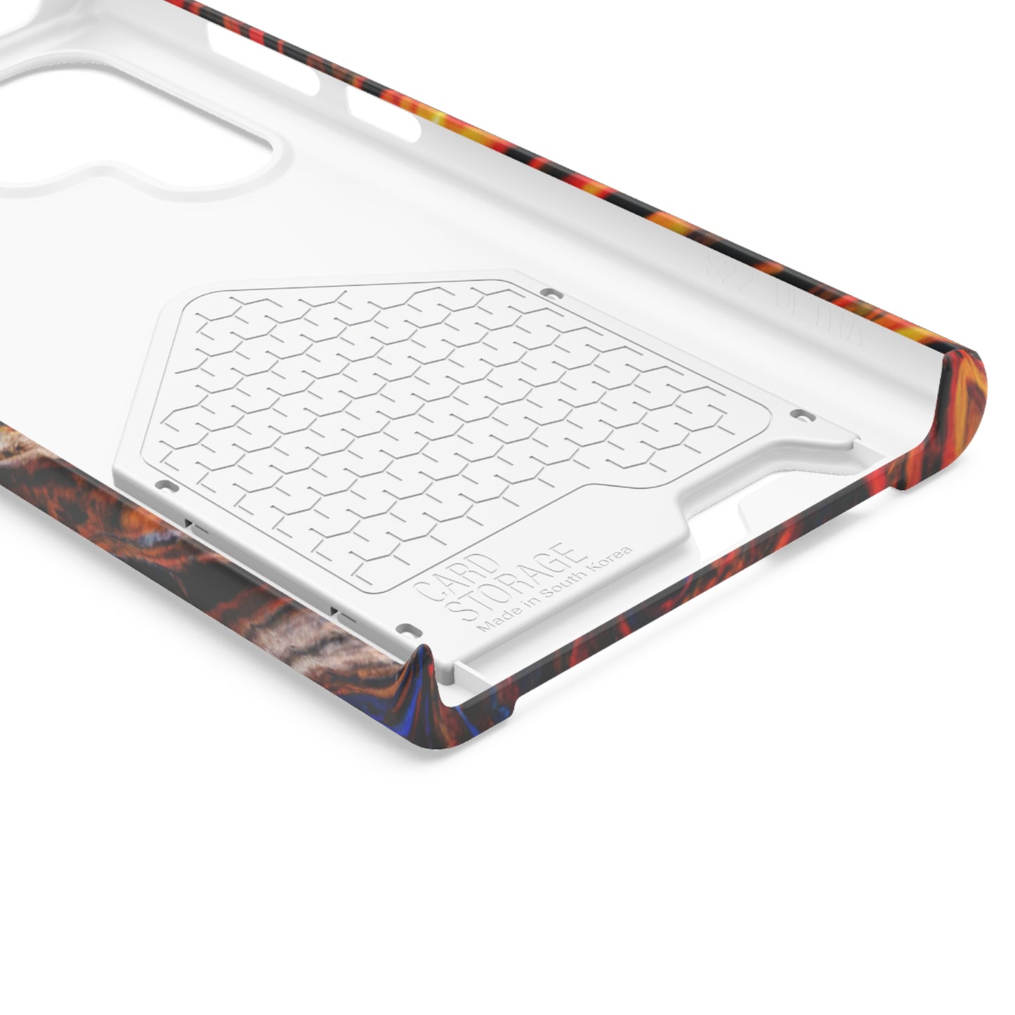 iPhone 13 and Samsung S21, S22 Cases with Card Holder Ft. Abstract Petrified Wood