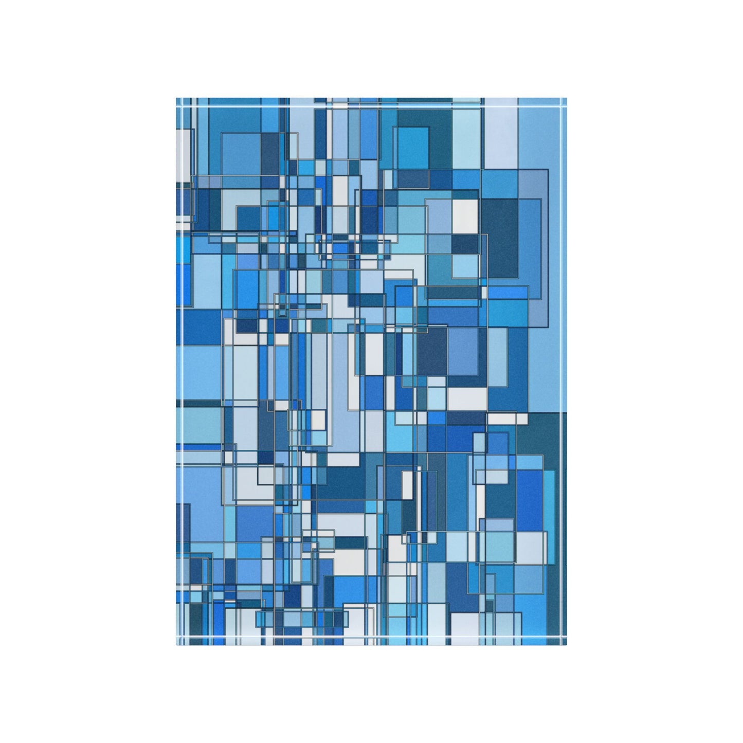 Geometric Blue Acrylic Photo Block