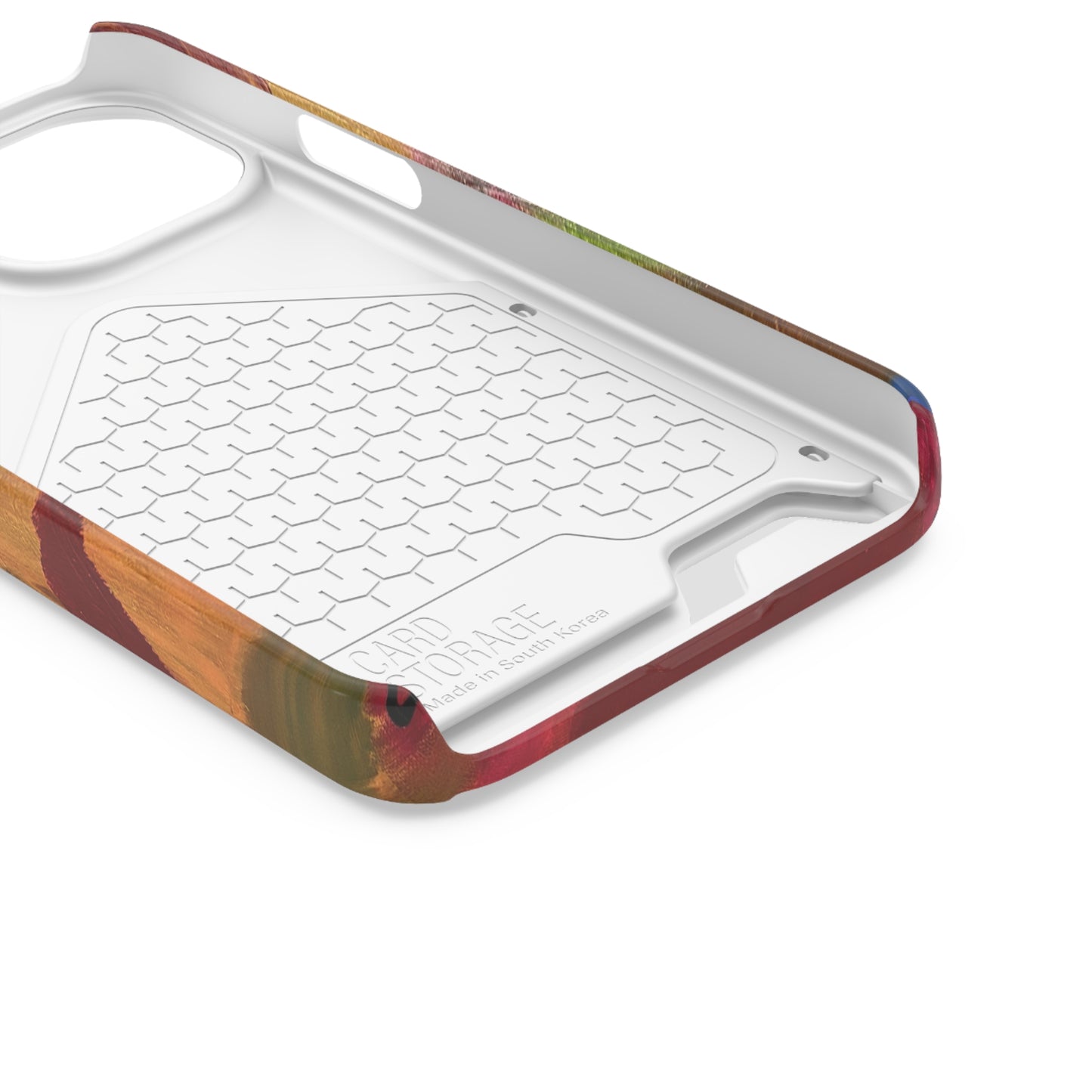 iPhone 13 and Samsung S21, S22 Cases with Card Holder Ft. Abstract Red