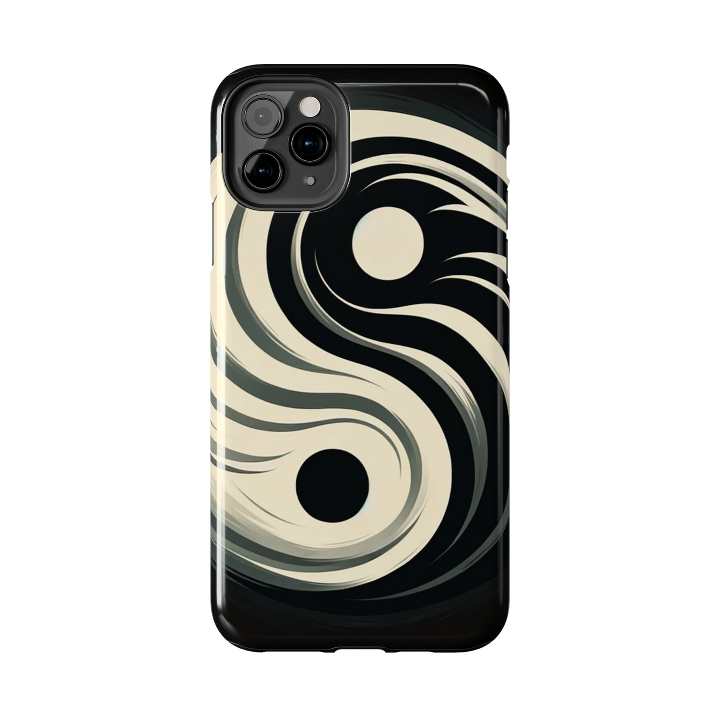 ToughDrop Apple iPhone Case Ft. Monotone Yin Yang