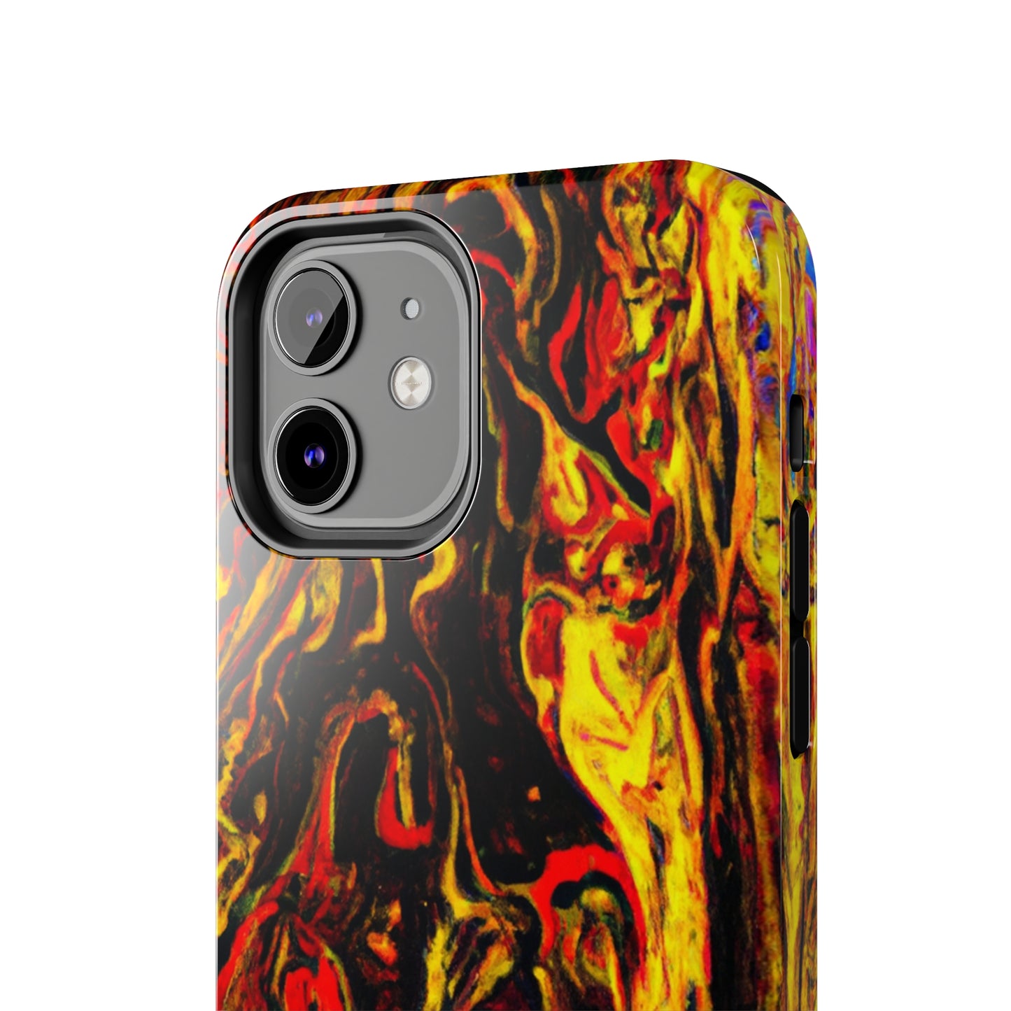 Tough Apple iPhone Case Ft. Abstract Black and Yellow