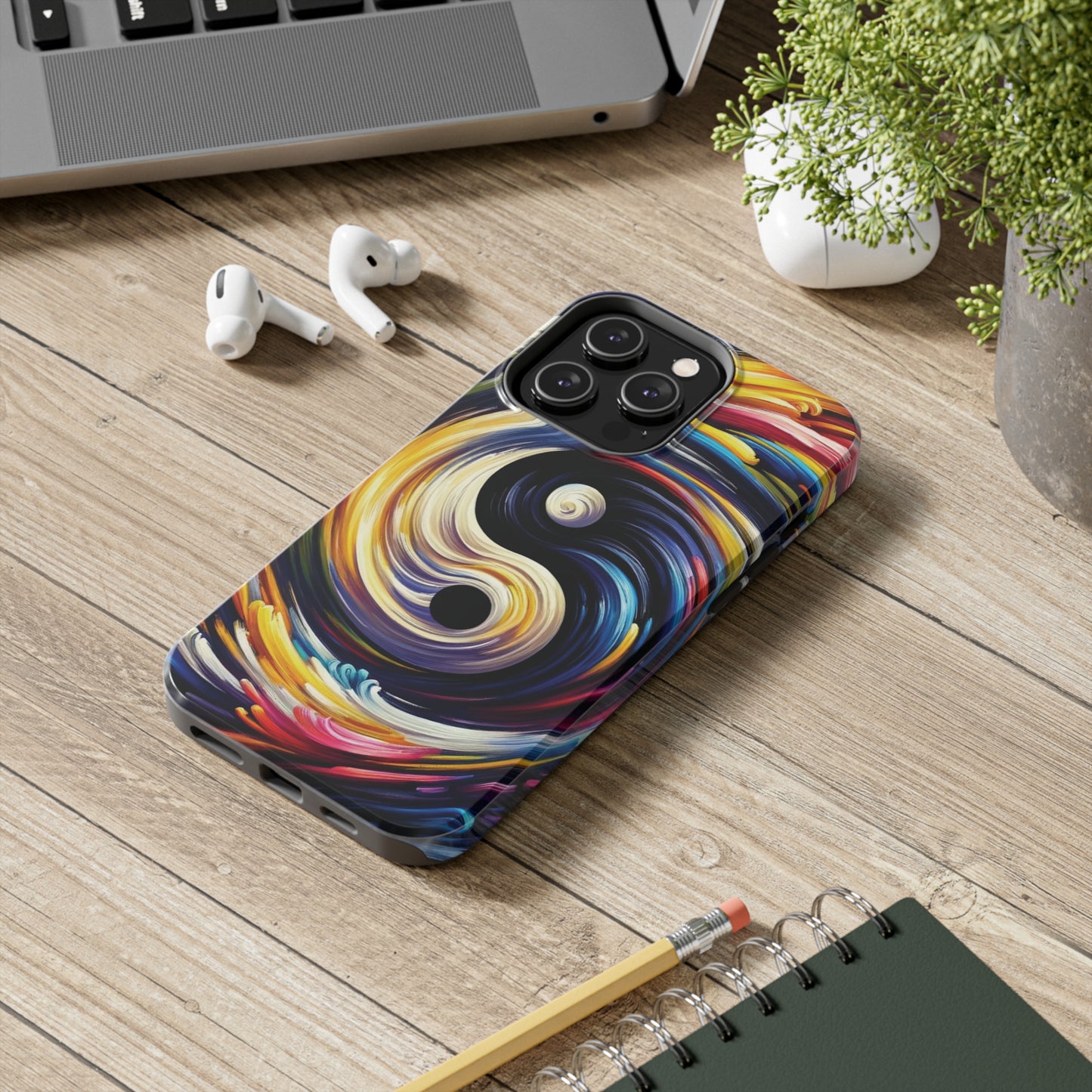 ToughDrop Apple iPhone Case Ft. Abstract Yin Yang