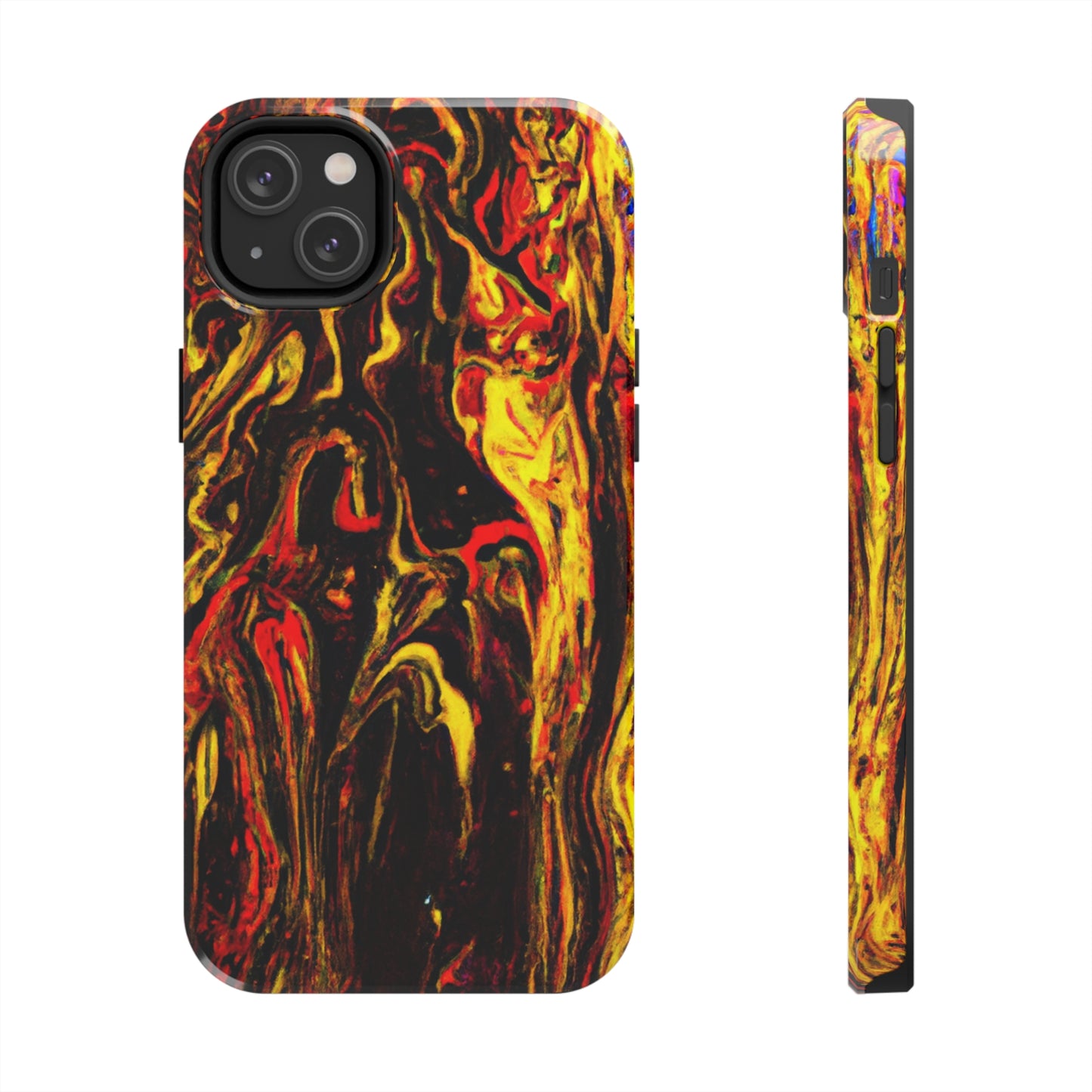 Tough Apple iPhone Case Ft. Abstract Black and Yellow