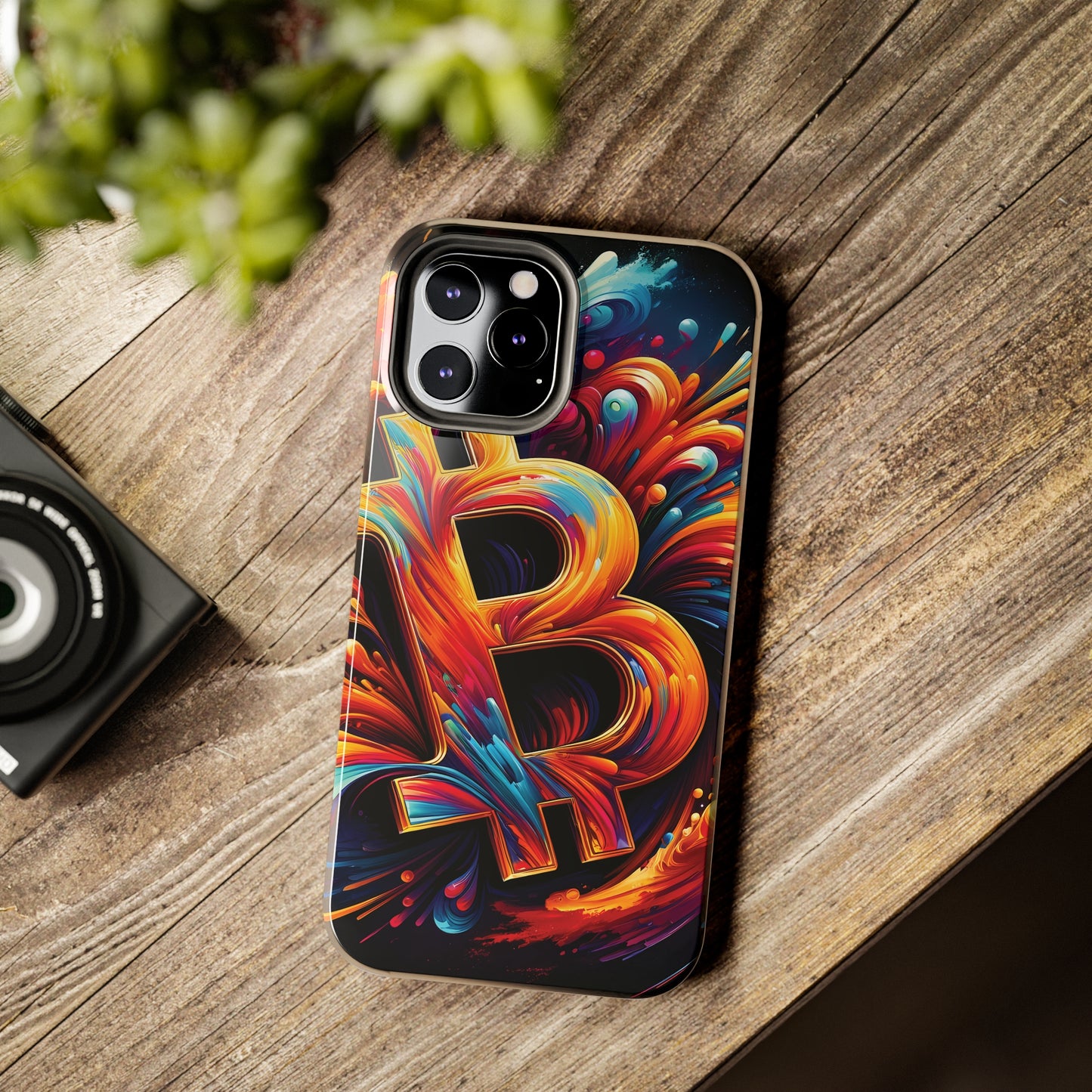 ToughDrop Apple iPhone Case Ft. Bitcoin Symbol Abstract