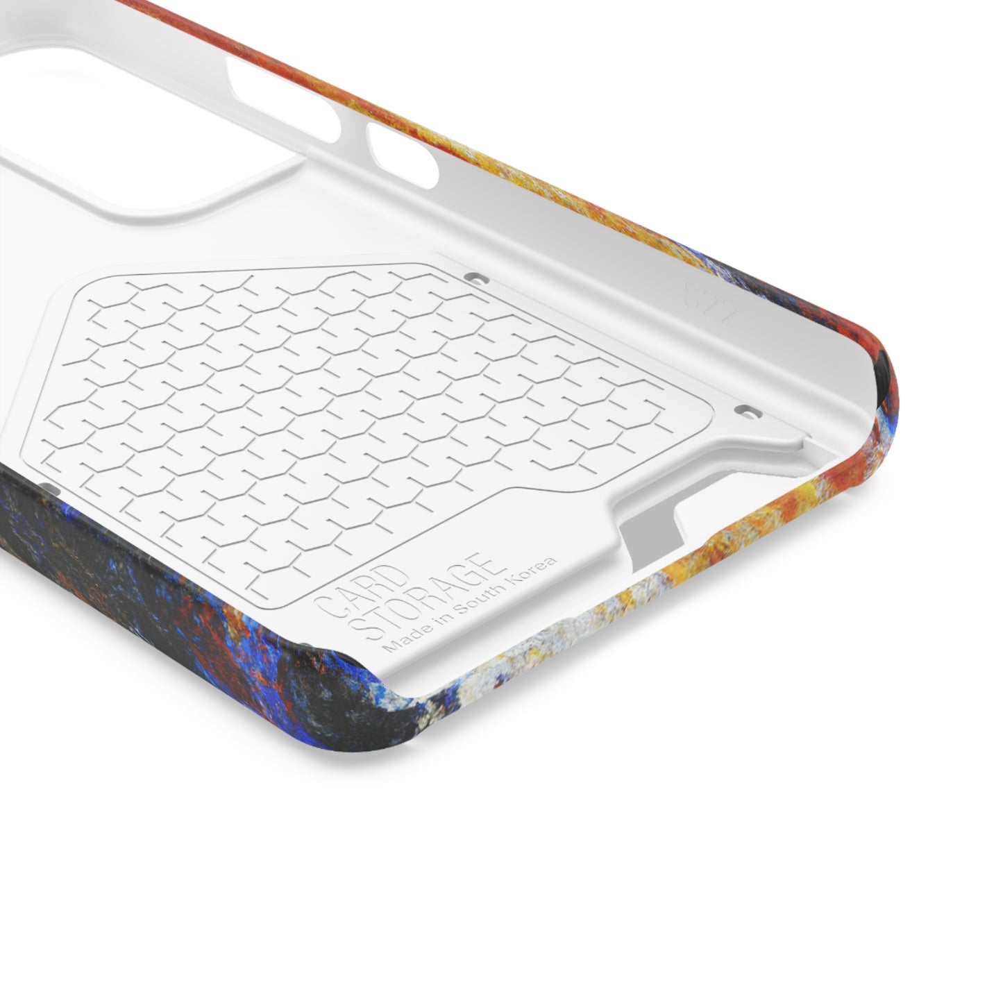 iPhone 13 and Samsung S21, S22 Cases with Card Holder Ft. Abstract Sand Wave