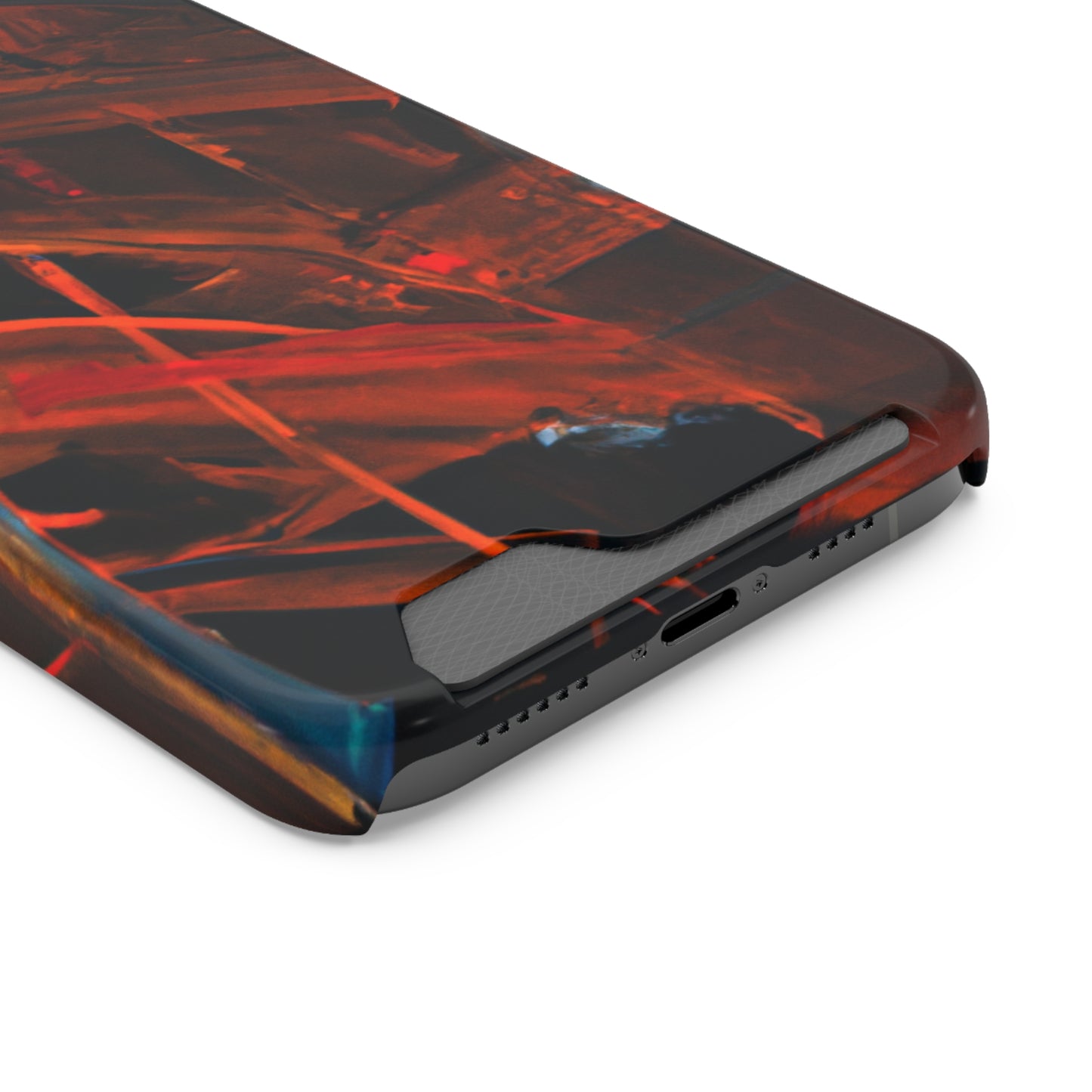iPhone 13 and Samsung S21, S22 Cases with Card Holder Ft. Red Swipes