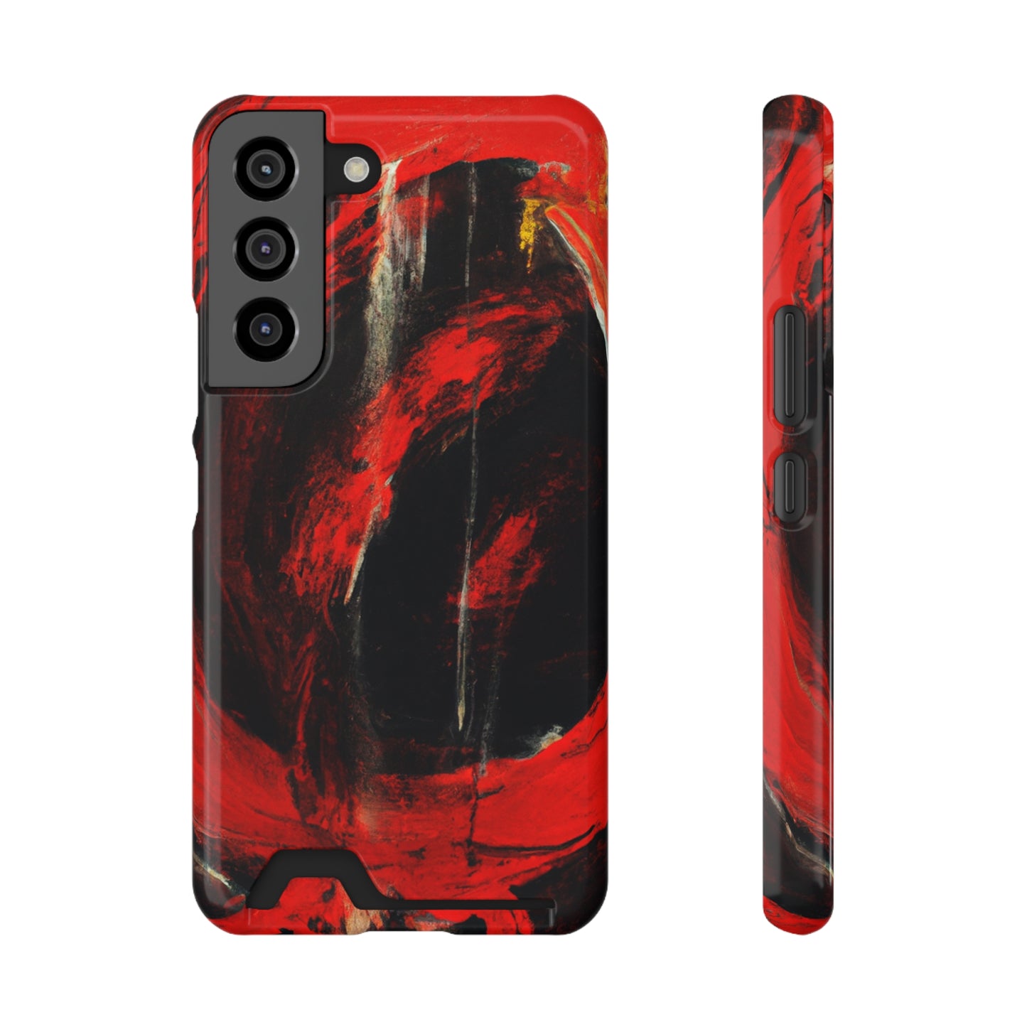 iPhone 13 and Samsung S21, S22 Cases with Card Holder Ft. Abstract Zero