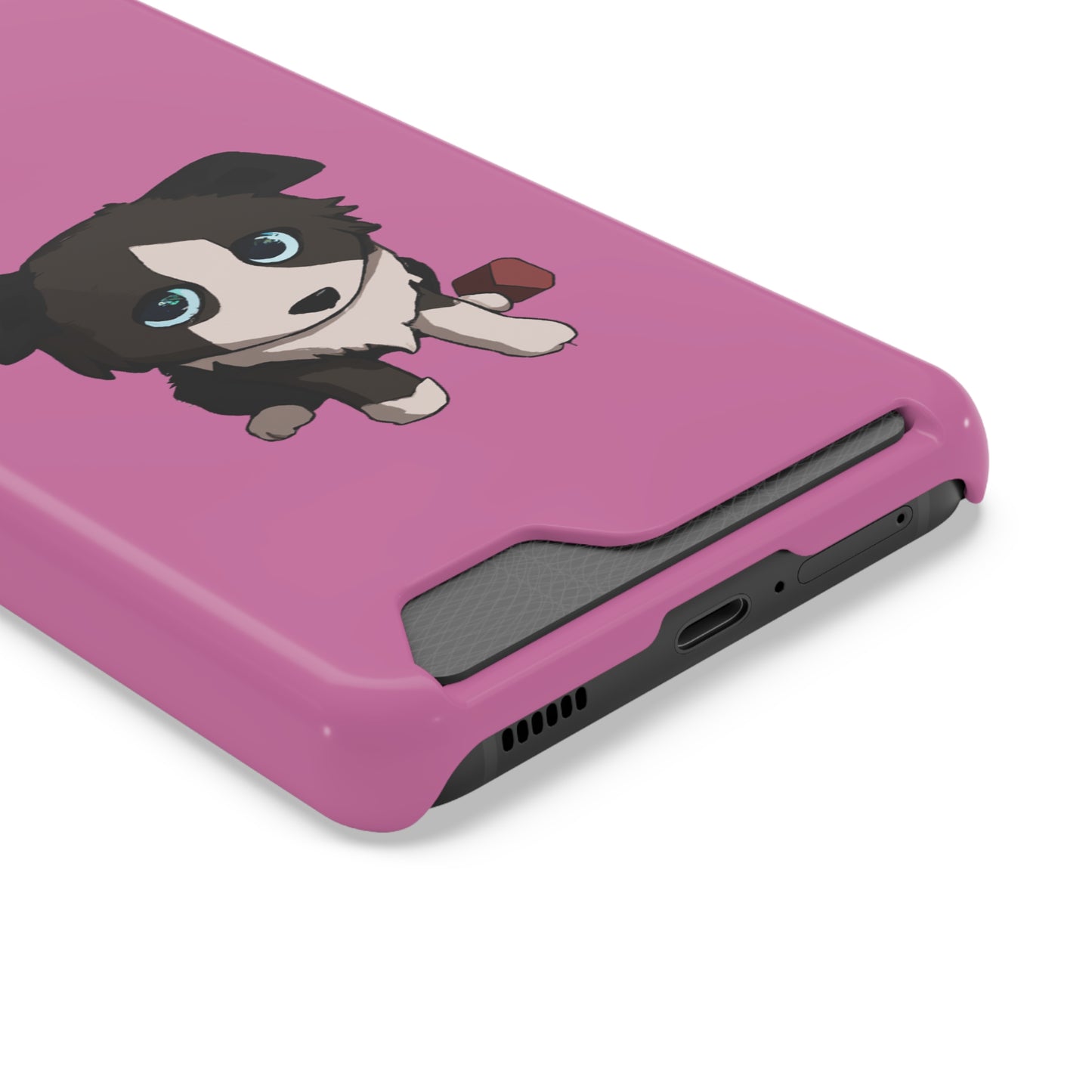 iPhone 13 and Samsung S21, S22 Cases with Card Holder Ft. Cute Pup