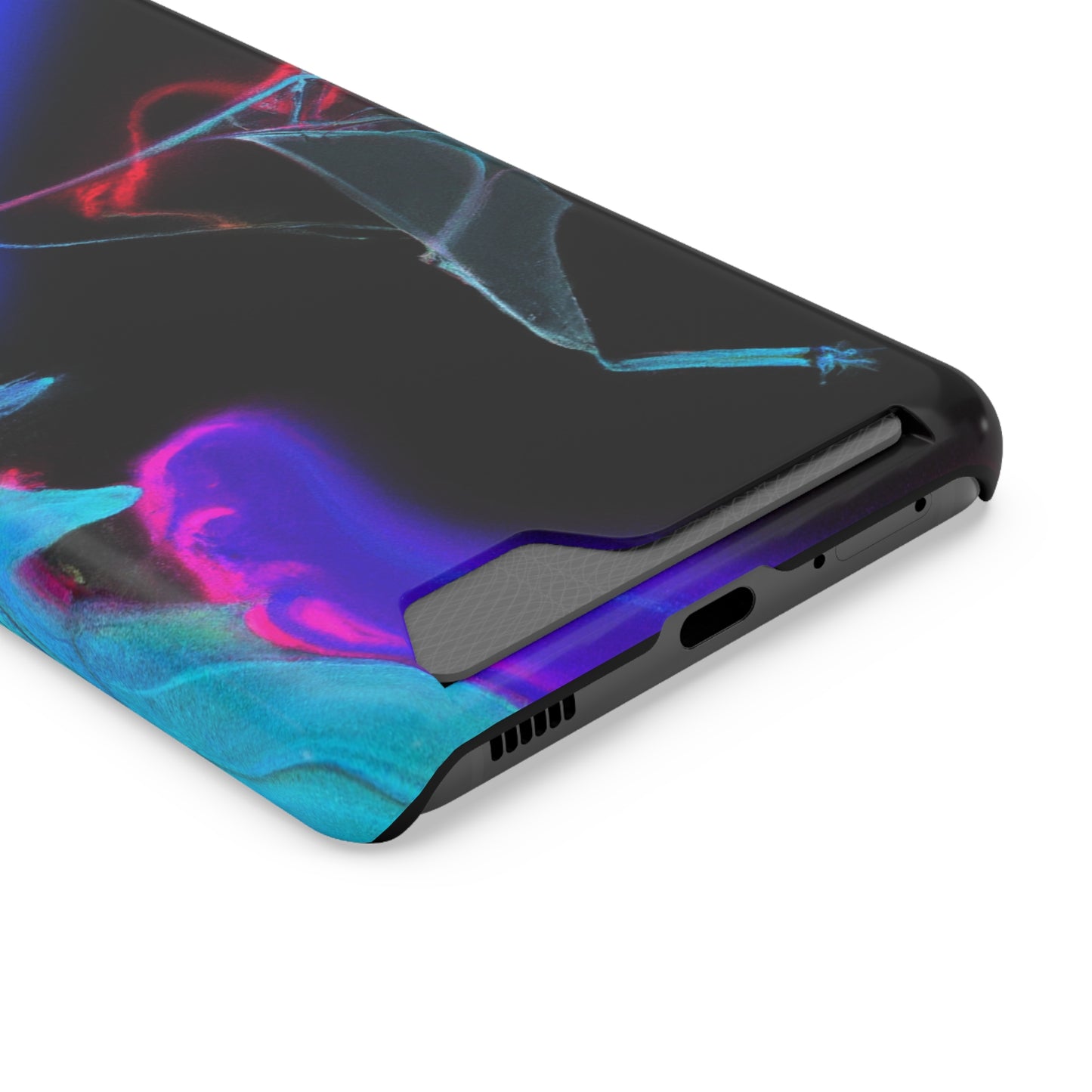 iPhone 13 and Samsung S21, S22 Cases with Card Holder Ft. Abstract Nova